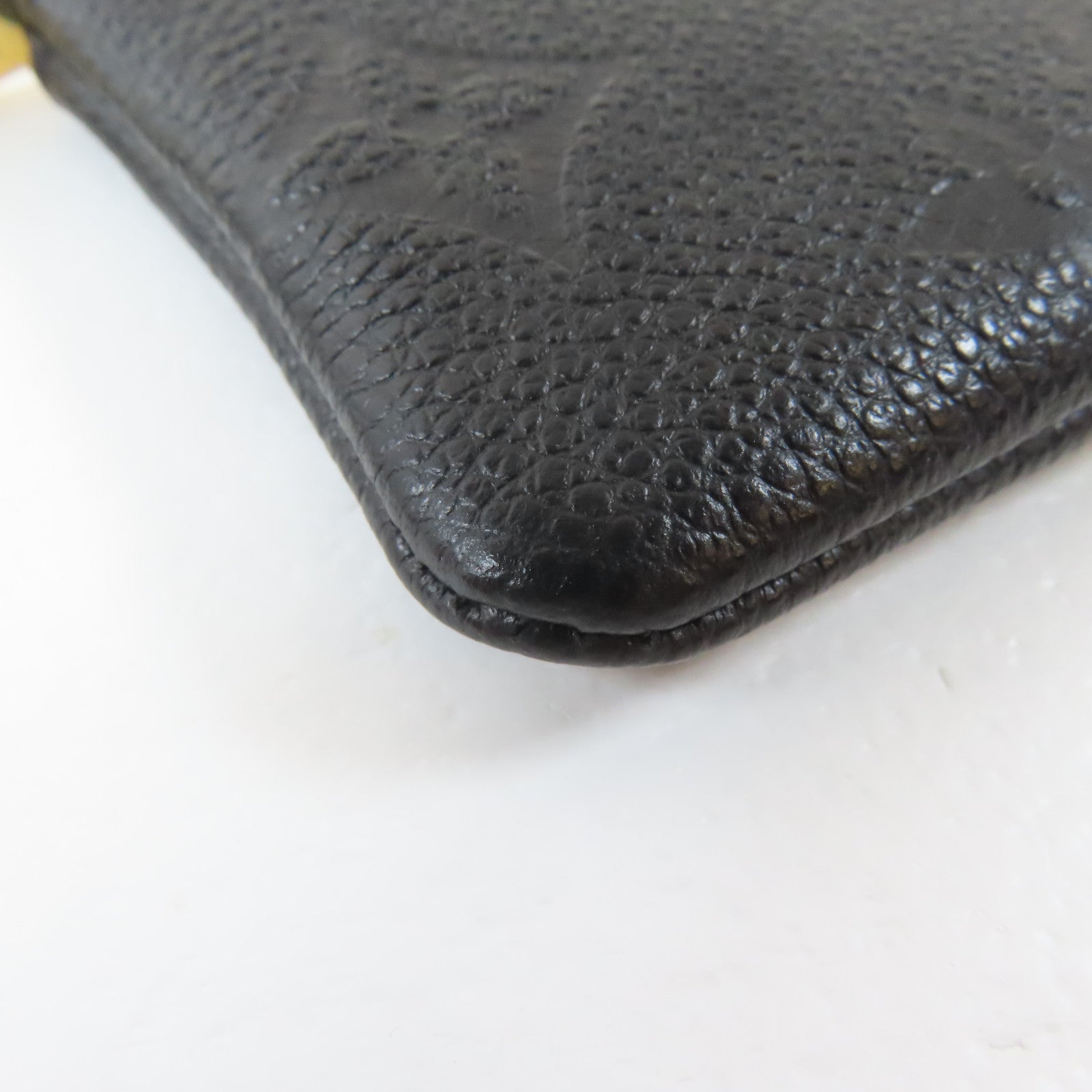 LOUIS VUITTON Monogram Empreinte Coin Case金扣零錢包黑色