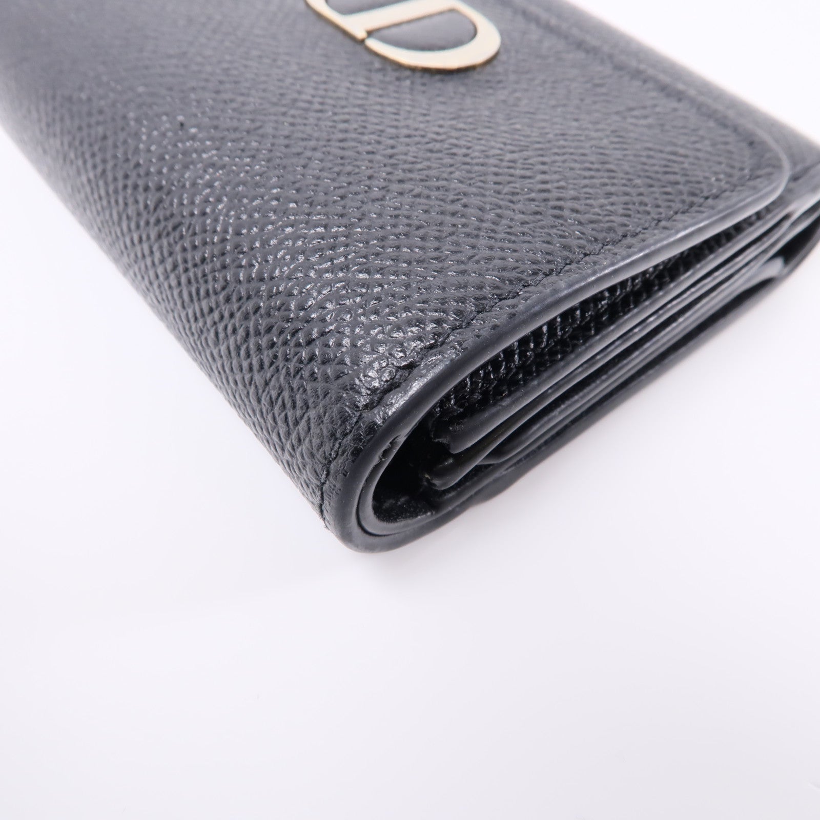 Dior 牛皮皮革Wallet金扣錢包黑色