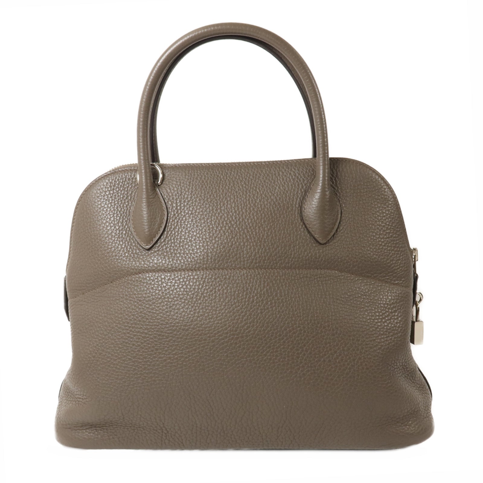 HERMES Clemence皮革Bolide 31手挽袋Etain