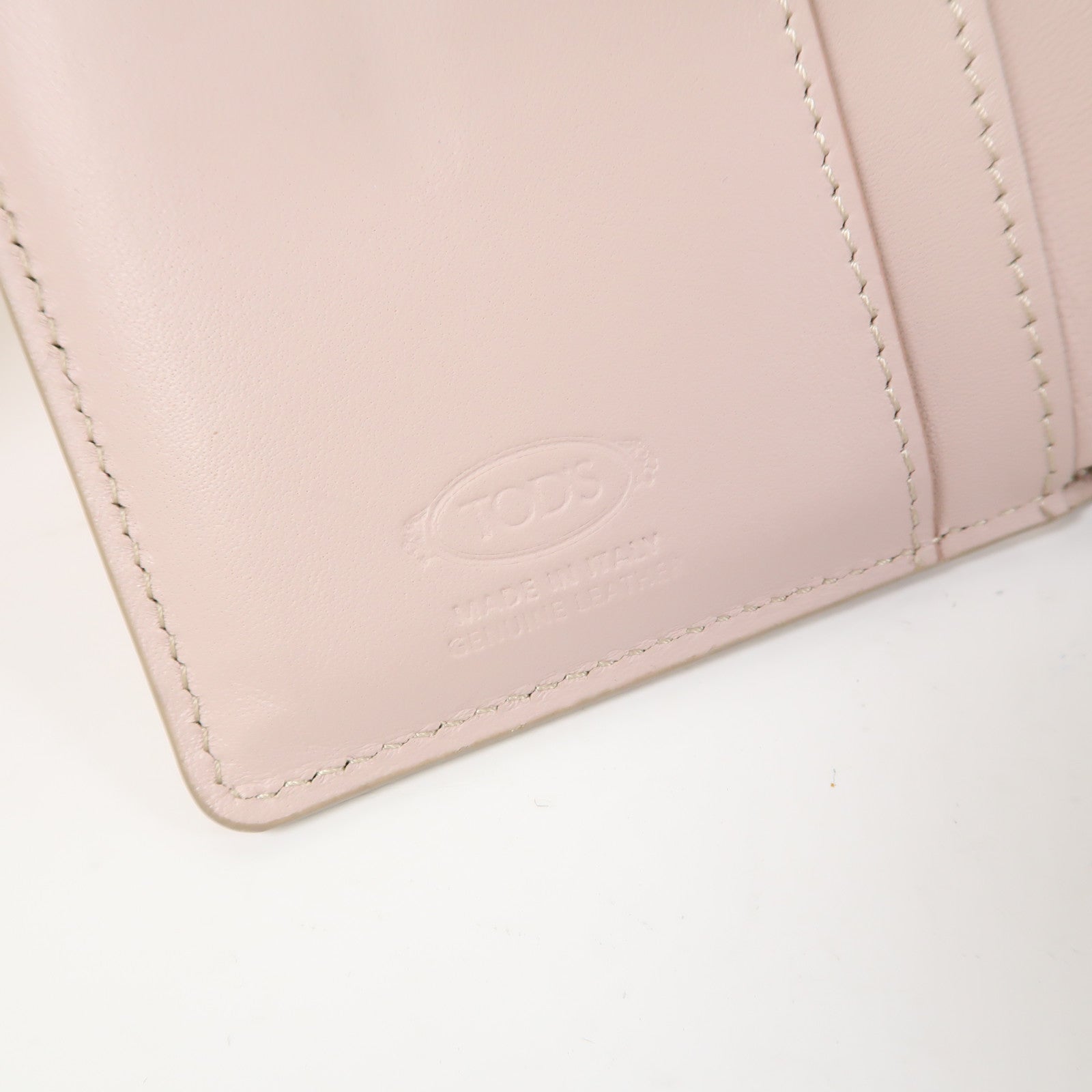 TOD'S 【激減優惠】牛皮皮革Wallet金扣錢包粉紅色