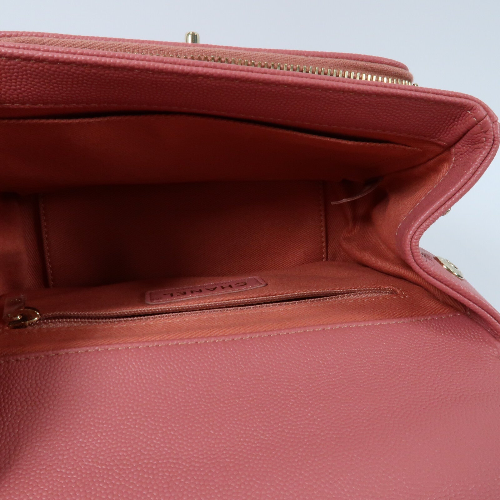 CHANEL 牛皮皮革Affinity Business Bag金扣鏈帶手挽肩背兩用袋