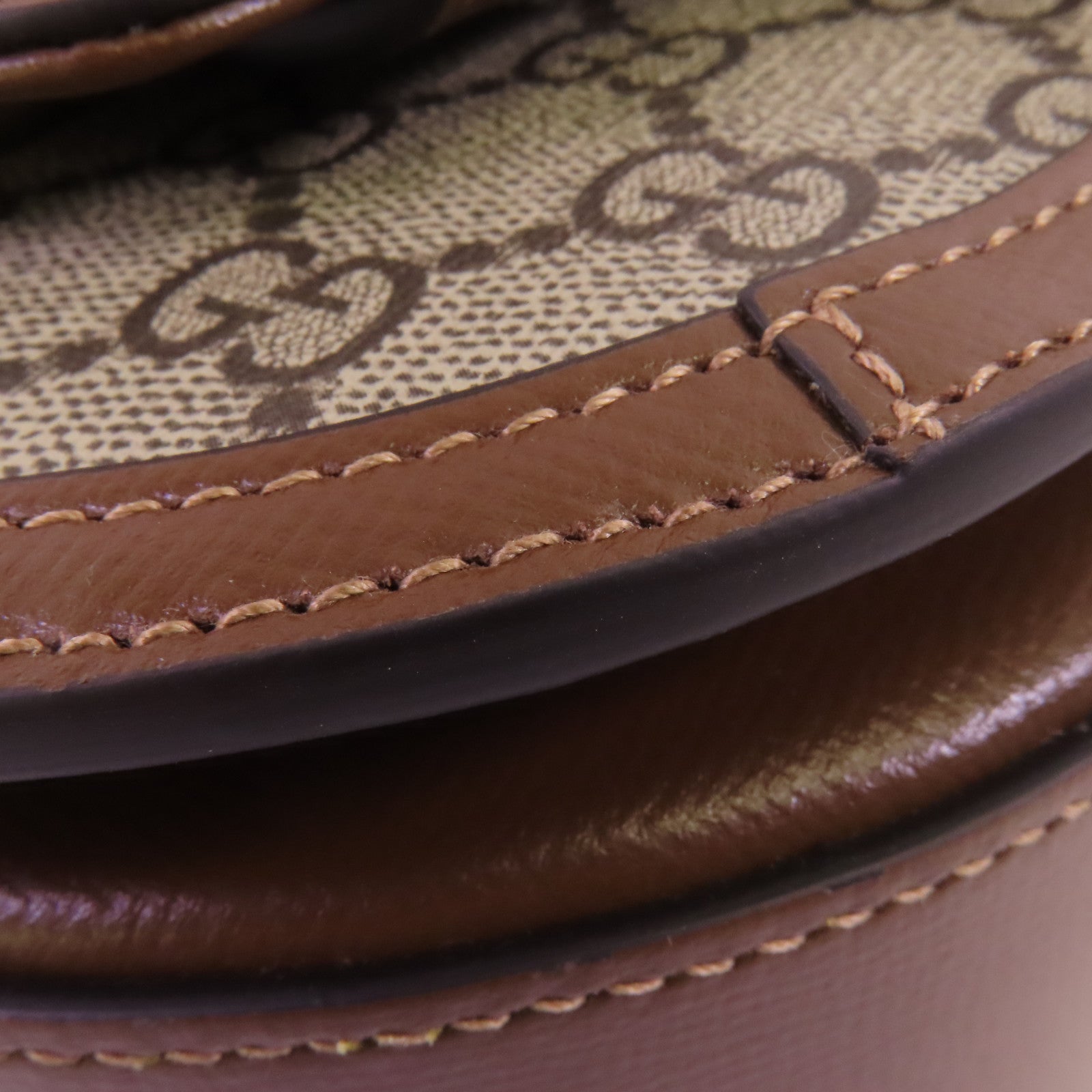 GUCCI 塗層帆布Horsebit 1955 Mini Top Handle金扣手挽肩背兩用袋