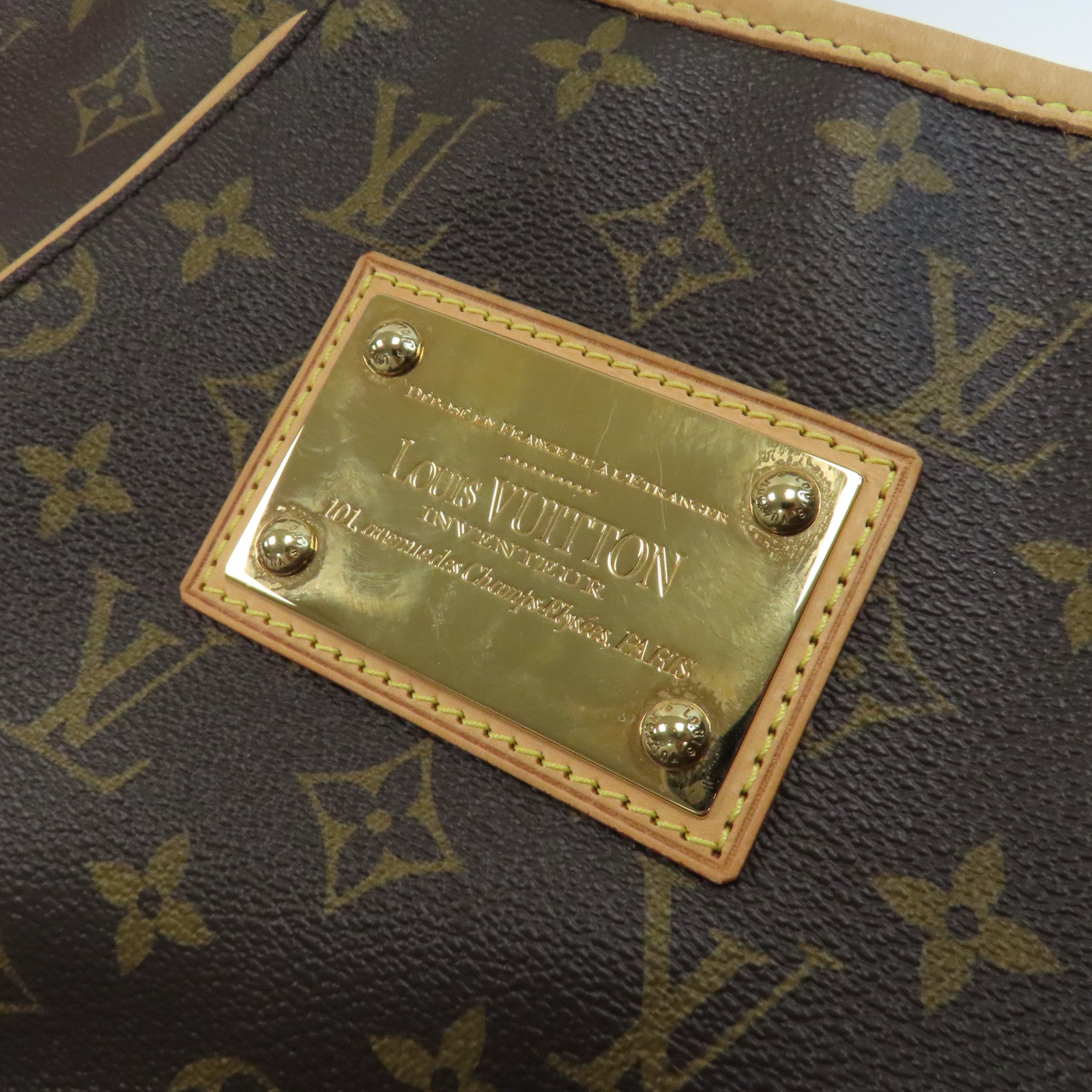 LOUIS VUITTON Monogram Galliera PM金扣肩背袋啡色