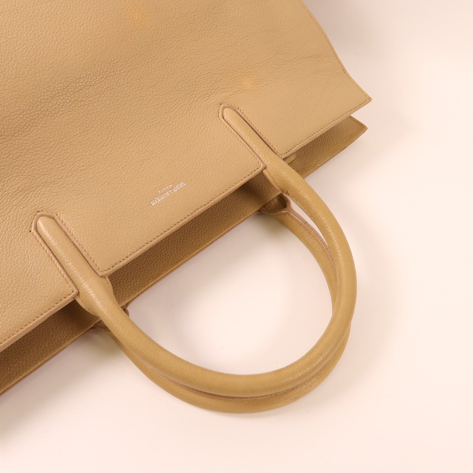 SAINT LAURENT 牛皮皮革2 Way Bag銀扣手挽肩背兩用袋