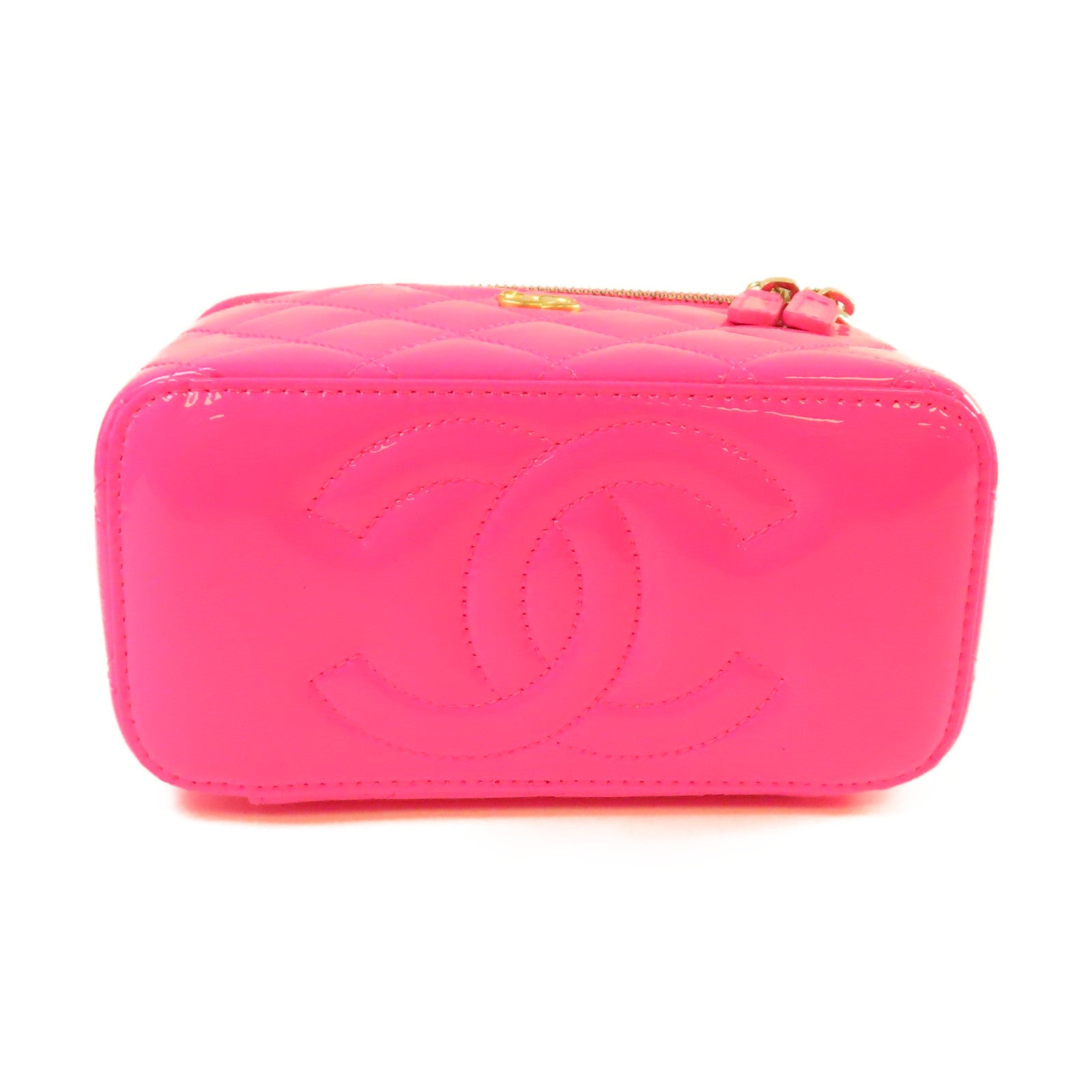 CHANEL 【激減優惠】菱格漆皮皮革Chain Shoulder Bag金扣鏈帶肩背袋粉紅色