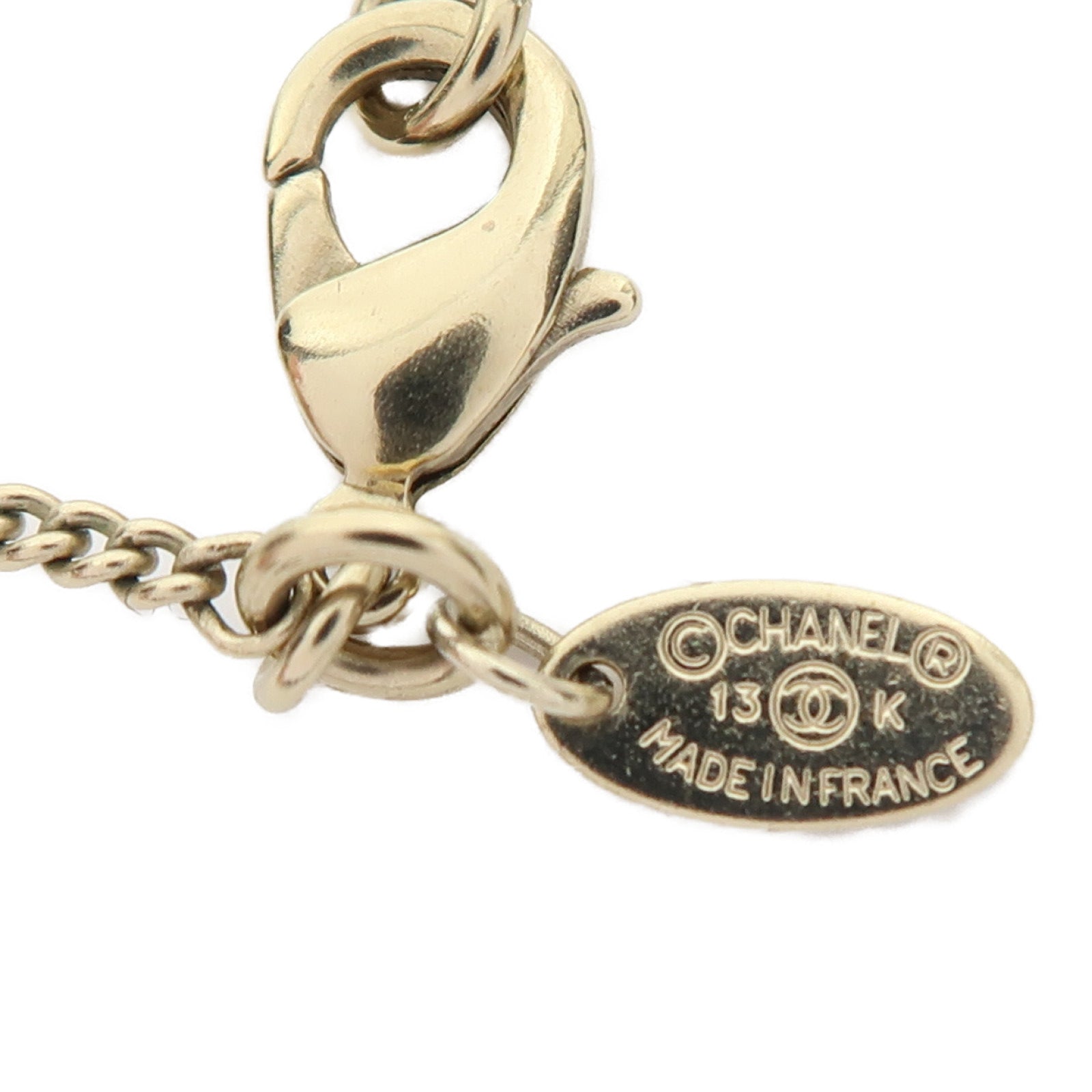 CHANEL 金屬Coco Mark Necklace項鍊黑色/金色