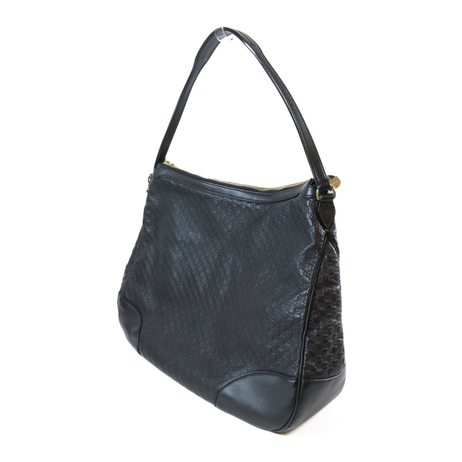 GUCCI 【激減優惠】牛皮皮革Large Bree Hobo金扣肩背袋黑色