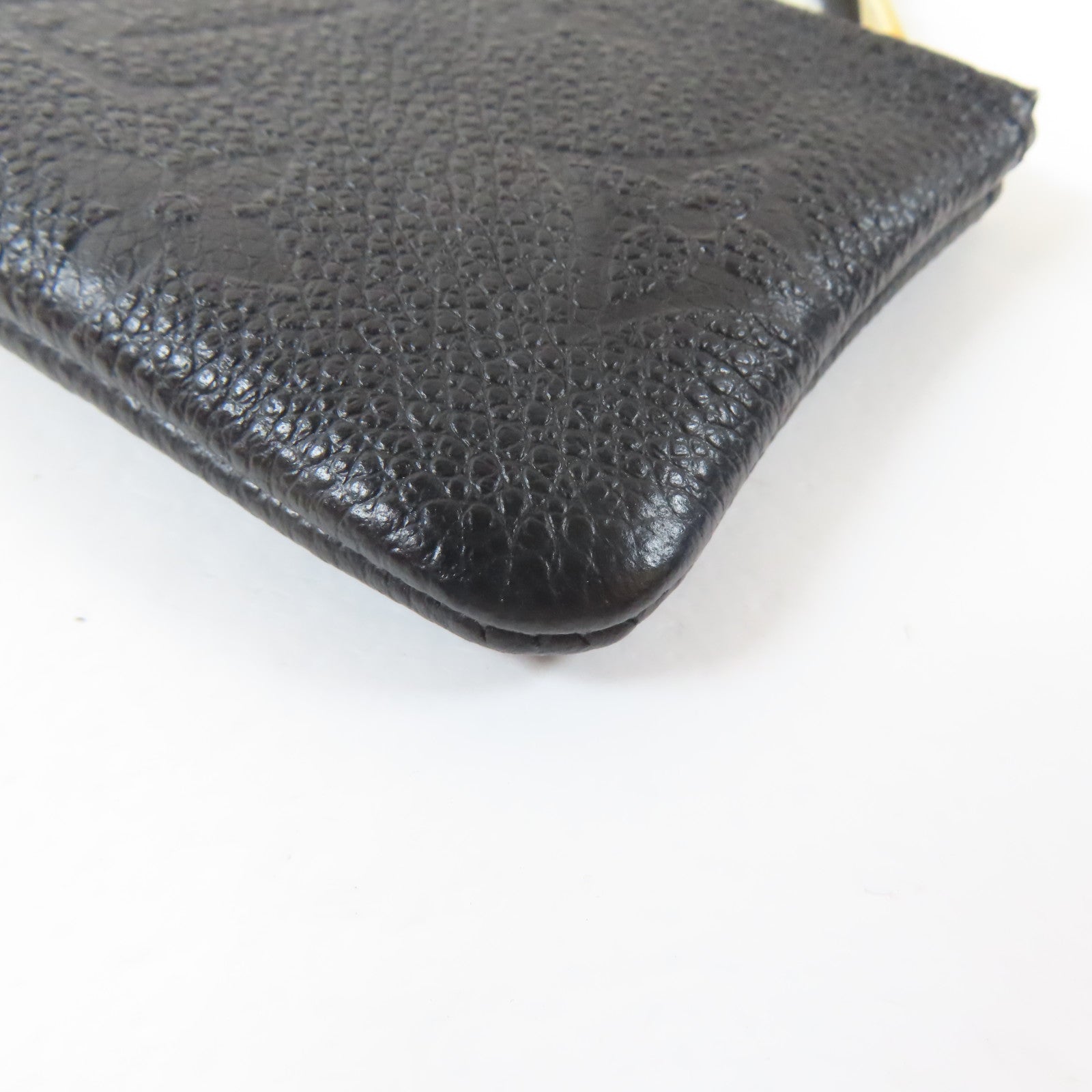 LOUIS VUITTON Monogram Empreinte Coin Case金扣零錢包黑色