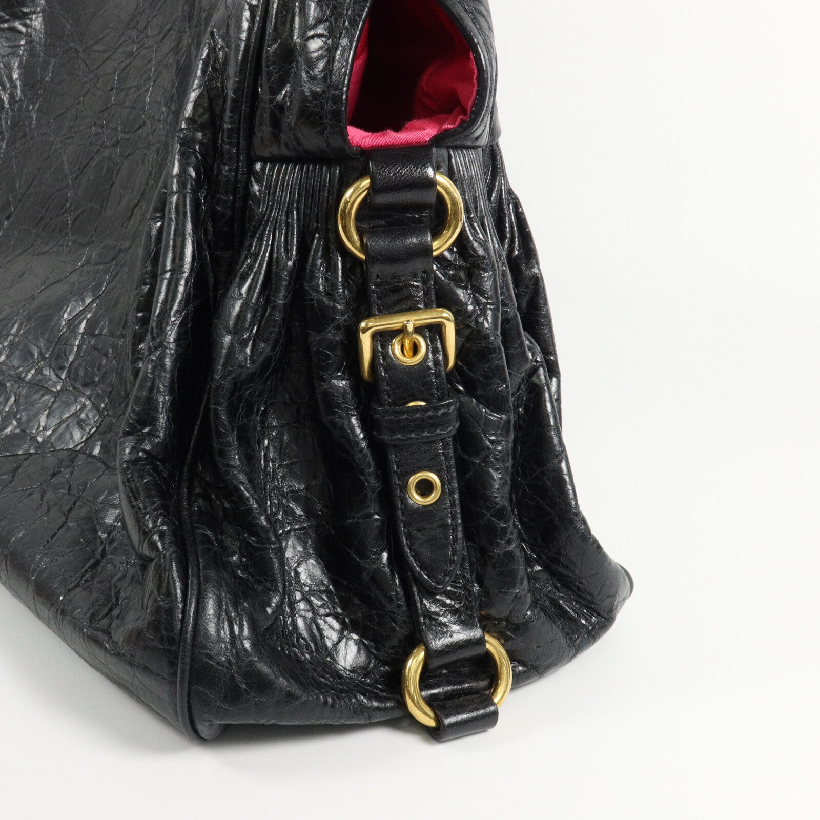 Miu Miu 牛皮皮革Vitello Lux Charm手挽肩背兩用袋