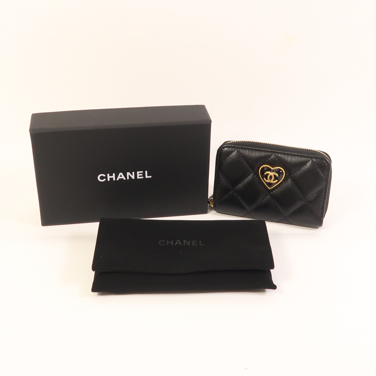 CHANEL 羊皮皮革Card Case金扣卡片套