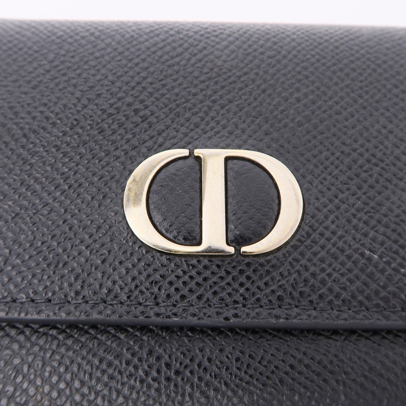 Dior 牛皮皮革Wallet金扣錢包黑色