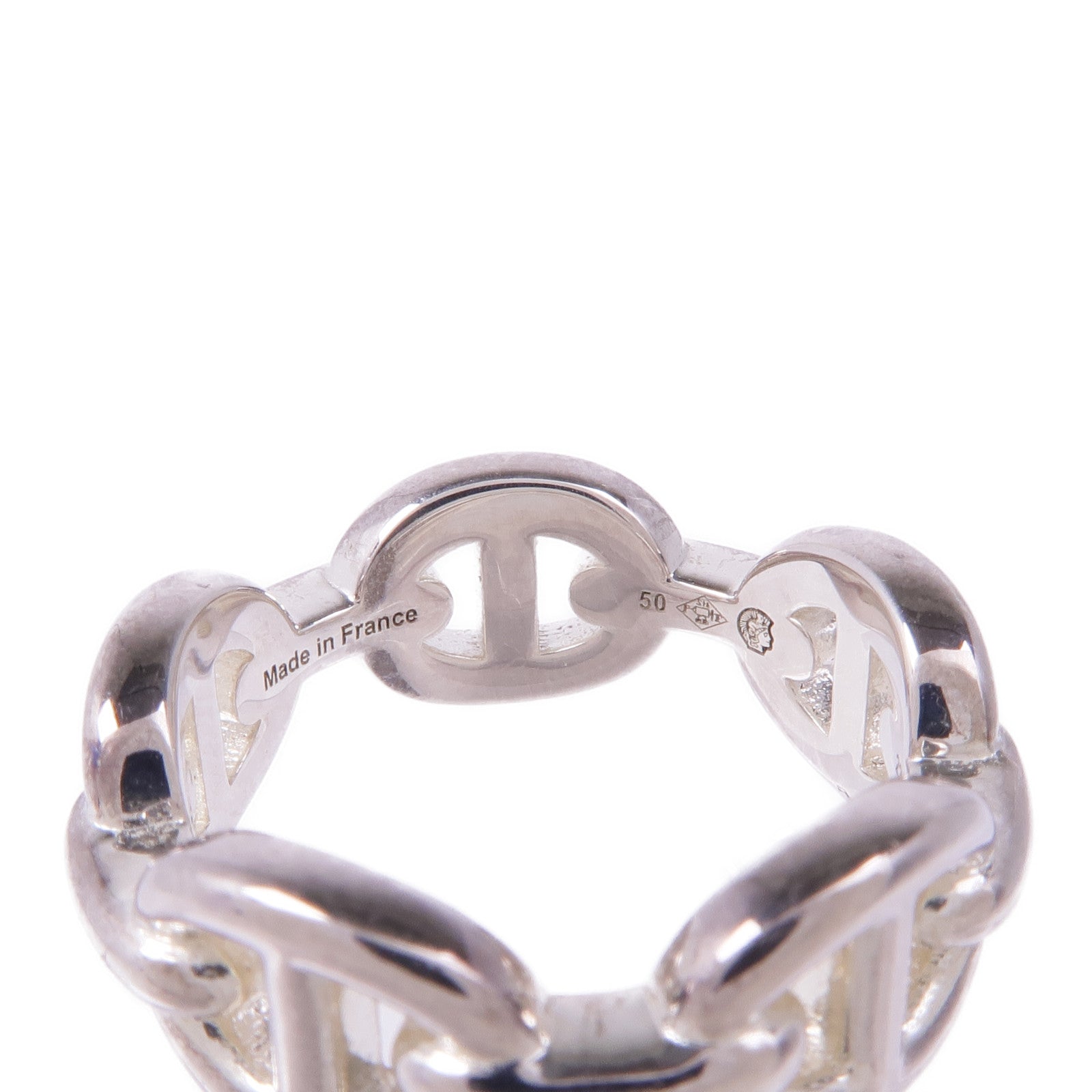 HERMES 925純銀Chaine d'Ancre Ring戒指Hermes#50/US#5.25