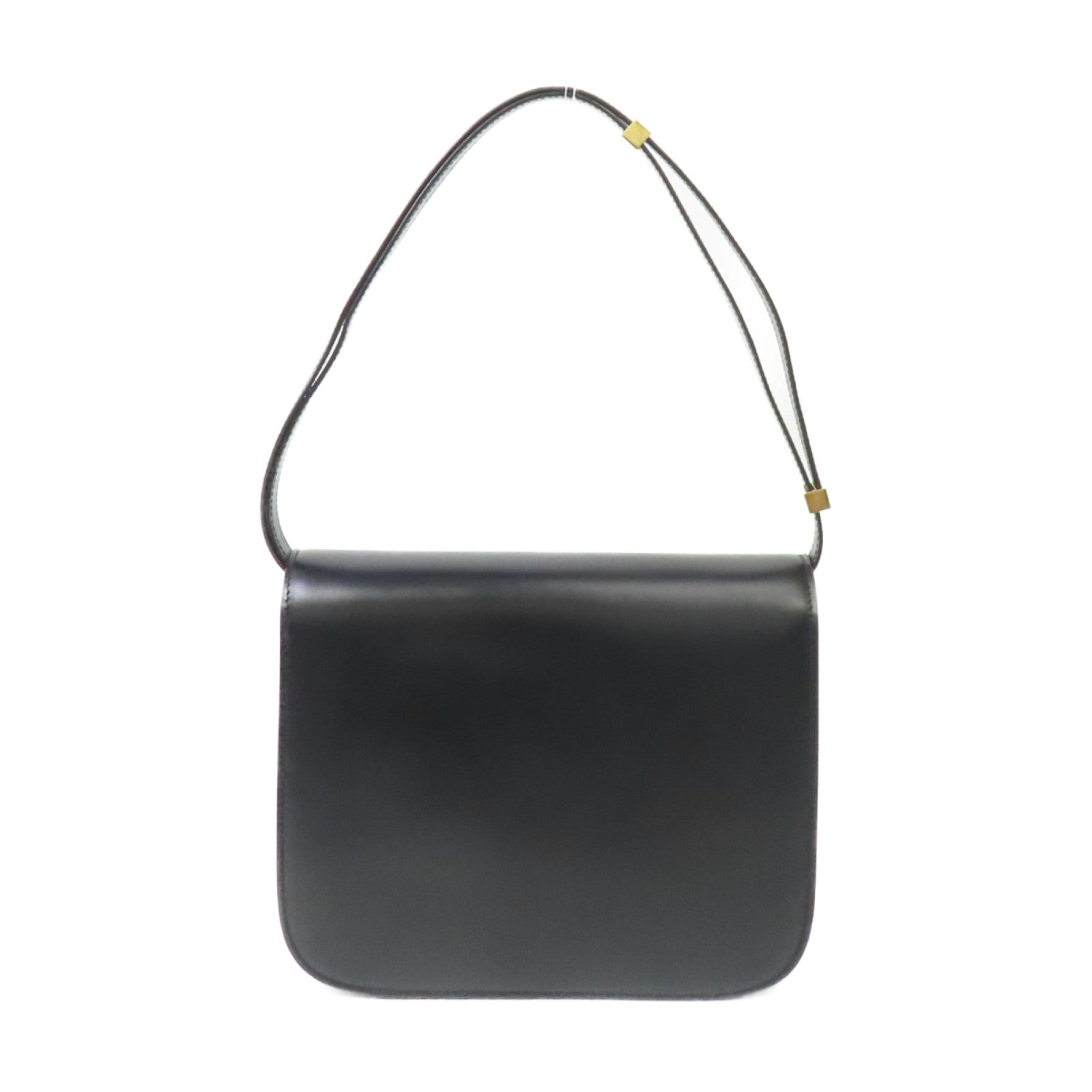 CELINE 牛皮皮革Shoulder Bag金扣肩背袋黑色