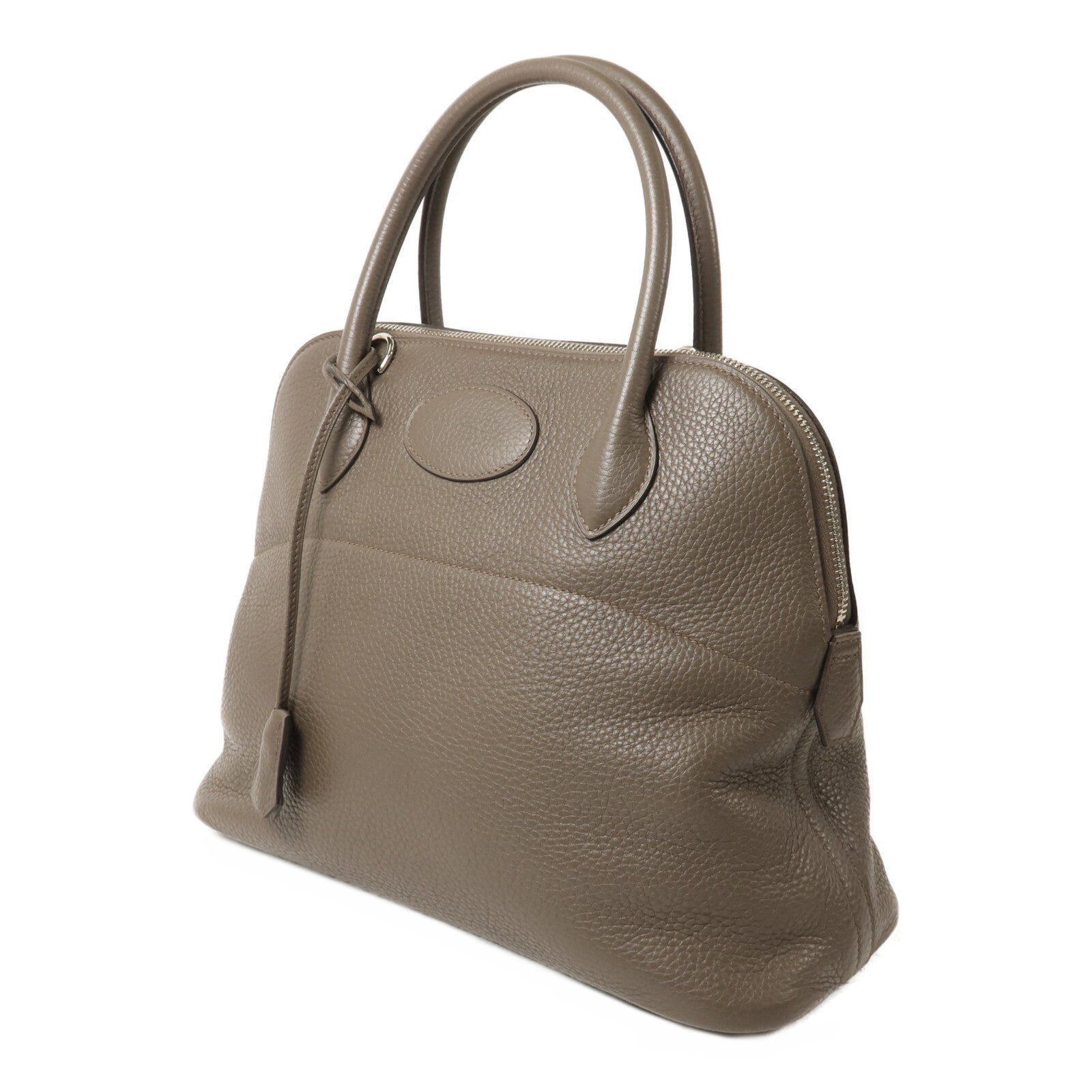 HERMES Clemence皮革Bolide 31手挽袋Etain