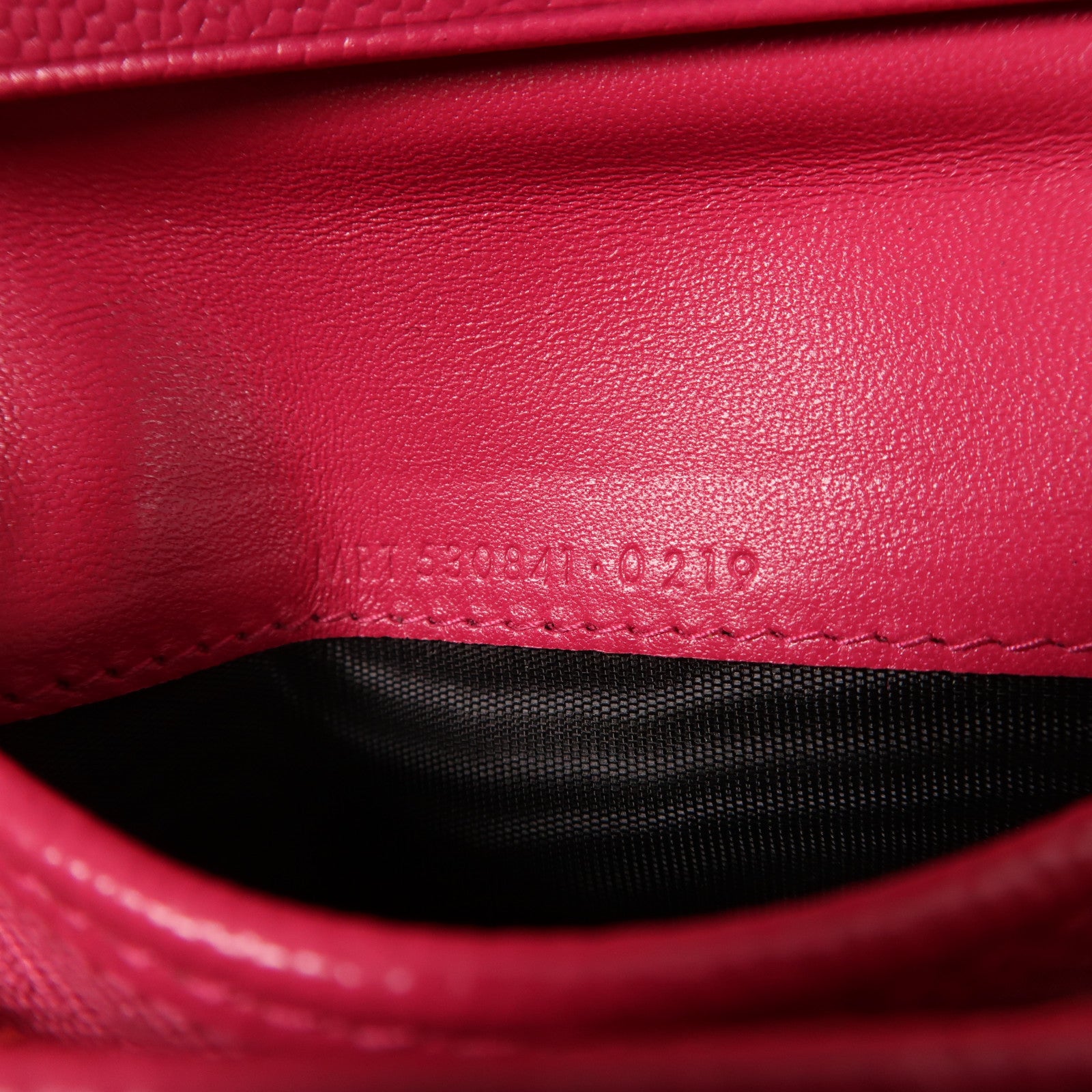 SAINT LAURENT 牛皮皮革Wallet金扣錢包粉紅色