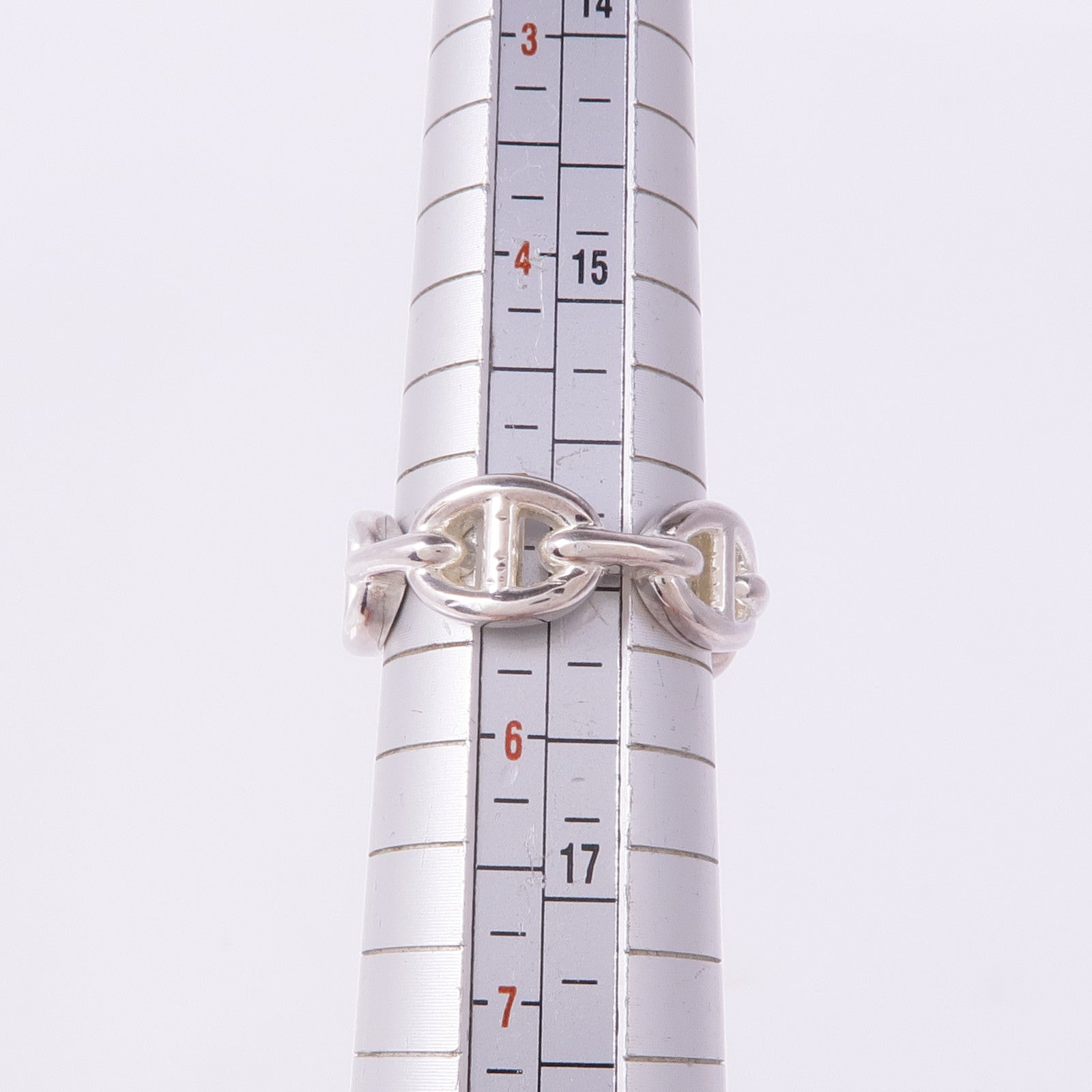 HERMES 925純銀Chaine d'Ancre Ring戒指Hermes#50/US#5.25