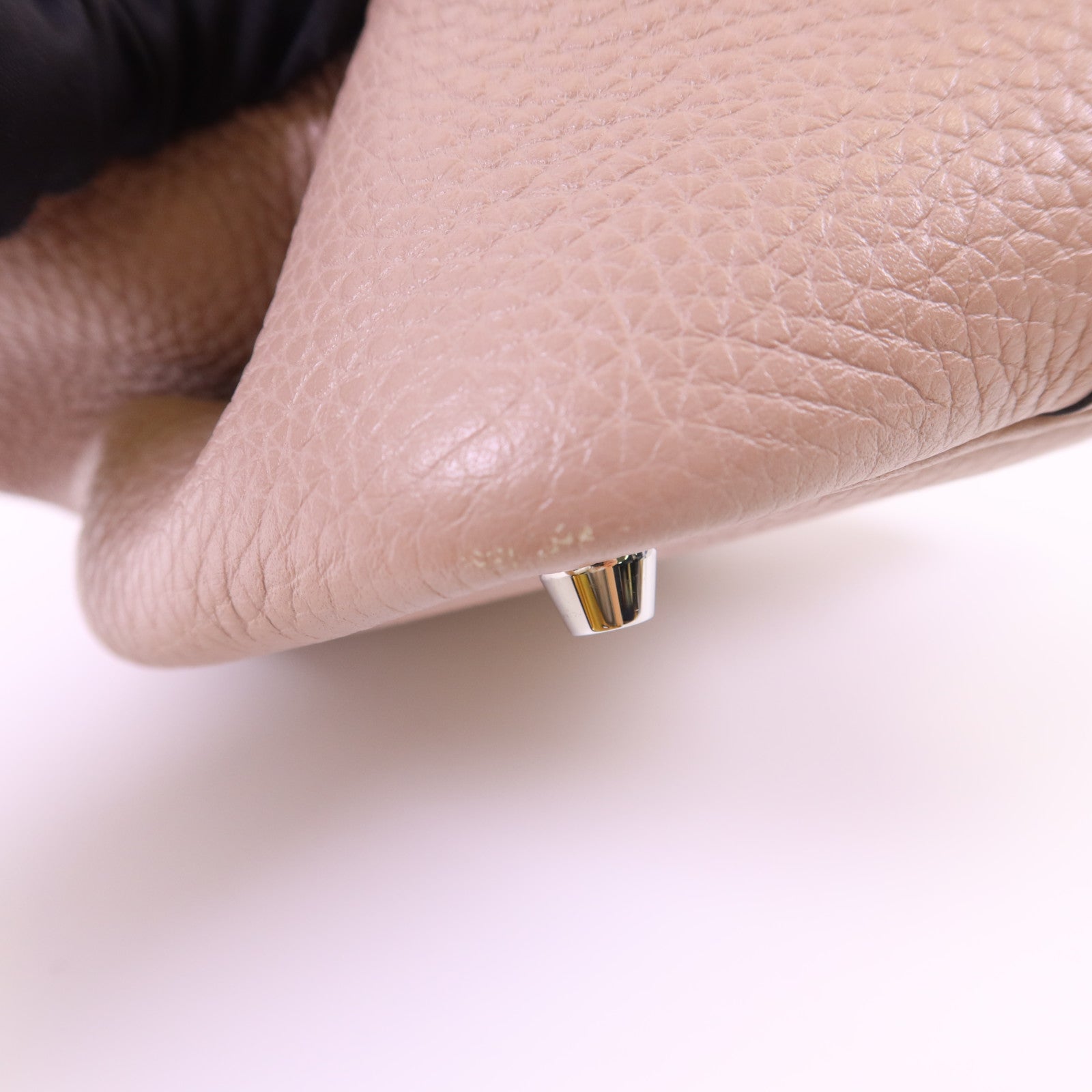 HERMES Clemence皮革Picotin PM銀扣手挽袋Glycine