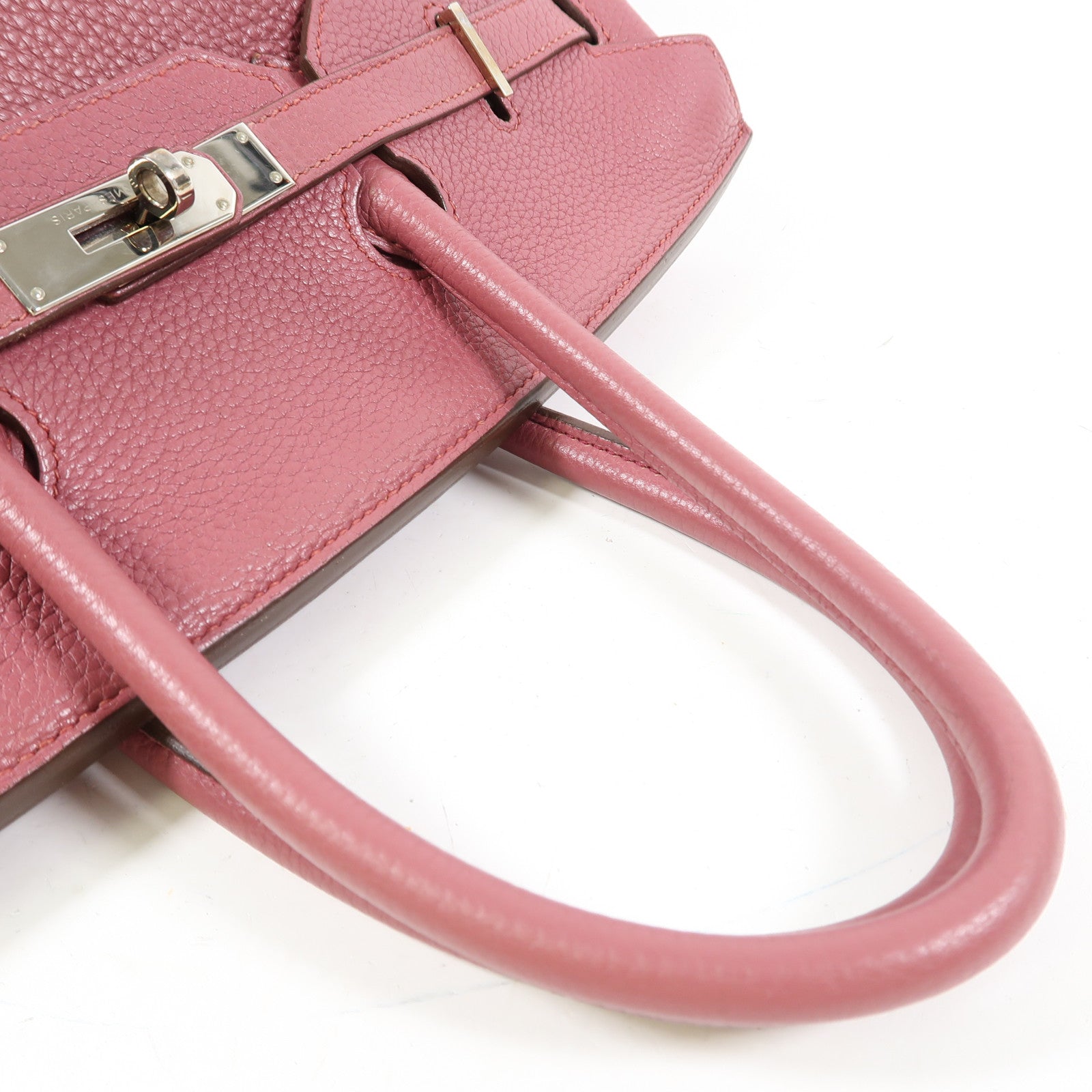 HERMES Togo皮革Birkin 35銀扣手挽袋Bois De Rose粉紅色