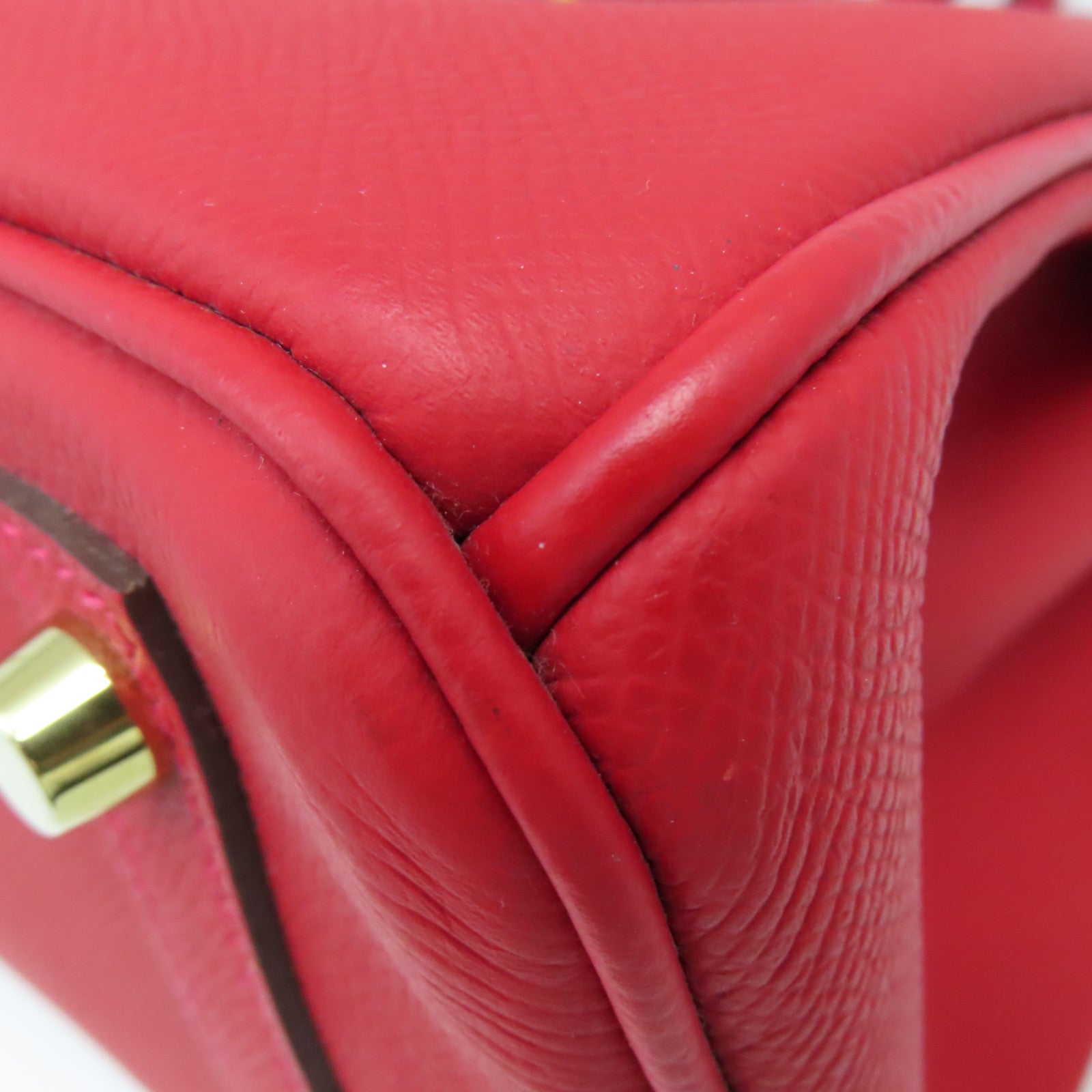 HERMES 【激減優惠】Epsom皮革Birkin 30 Hand Bag金扣手挽袋Rouge Casaque法拉利紅