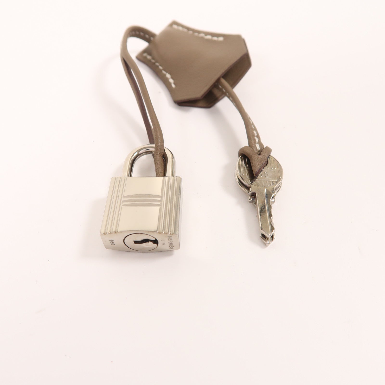 HERMES Swift皮革Tool Box 20銀扣手挽肩背兩用袋Etoupe