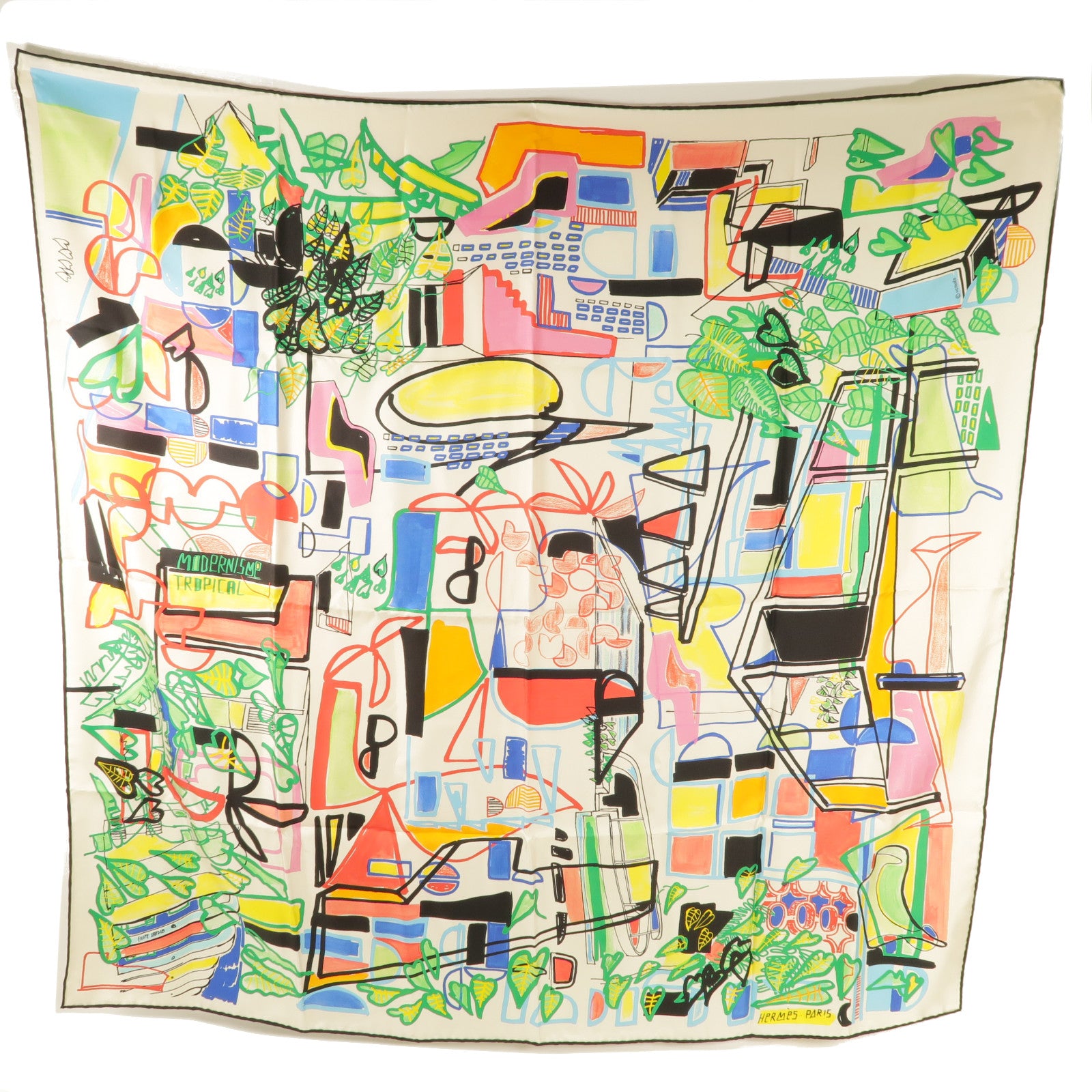 HERMES Scarf Silk Multicolor