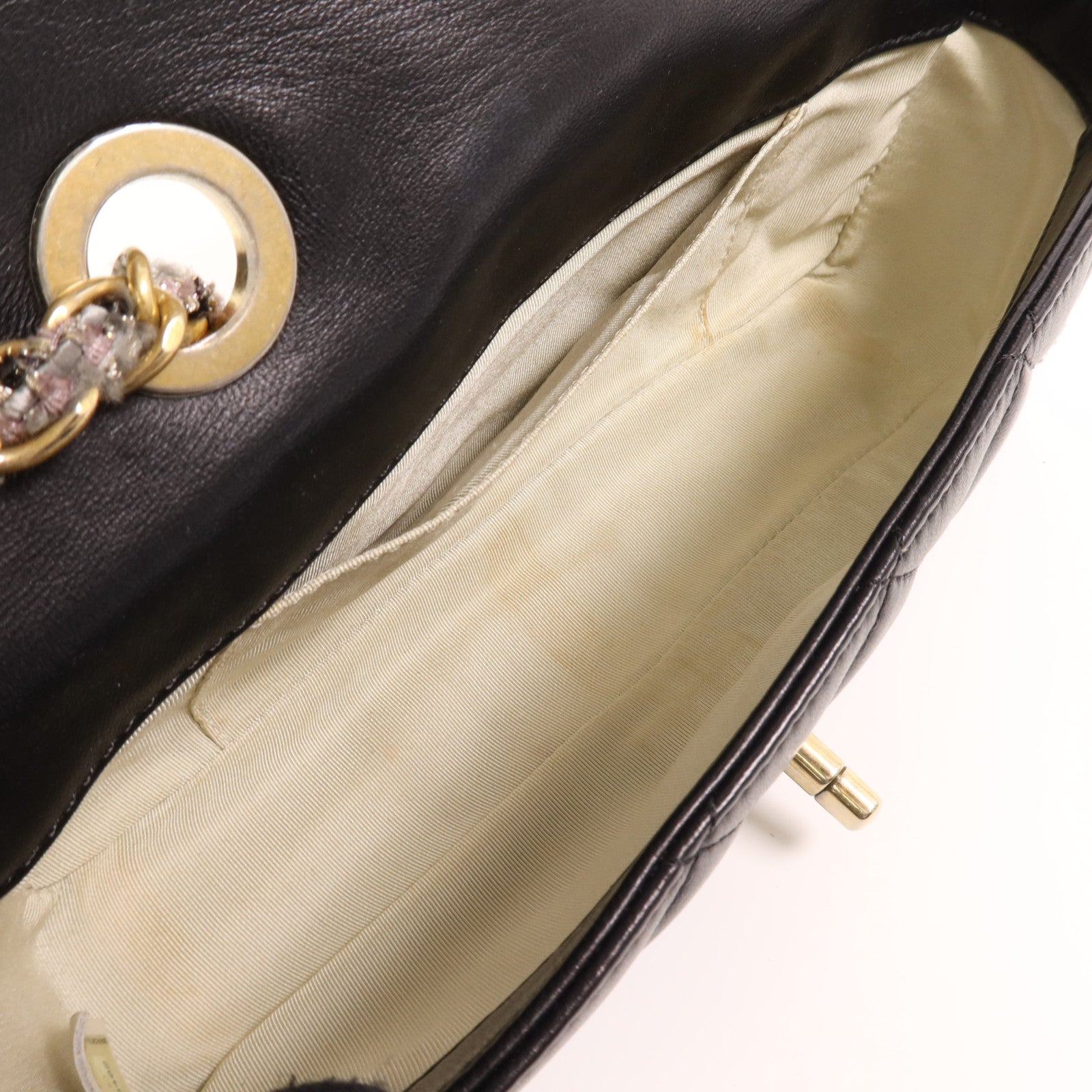 CHANEL 羊皮皮革Shoulder Bag金扣肩背袋