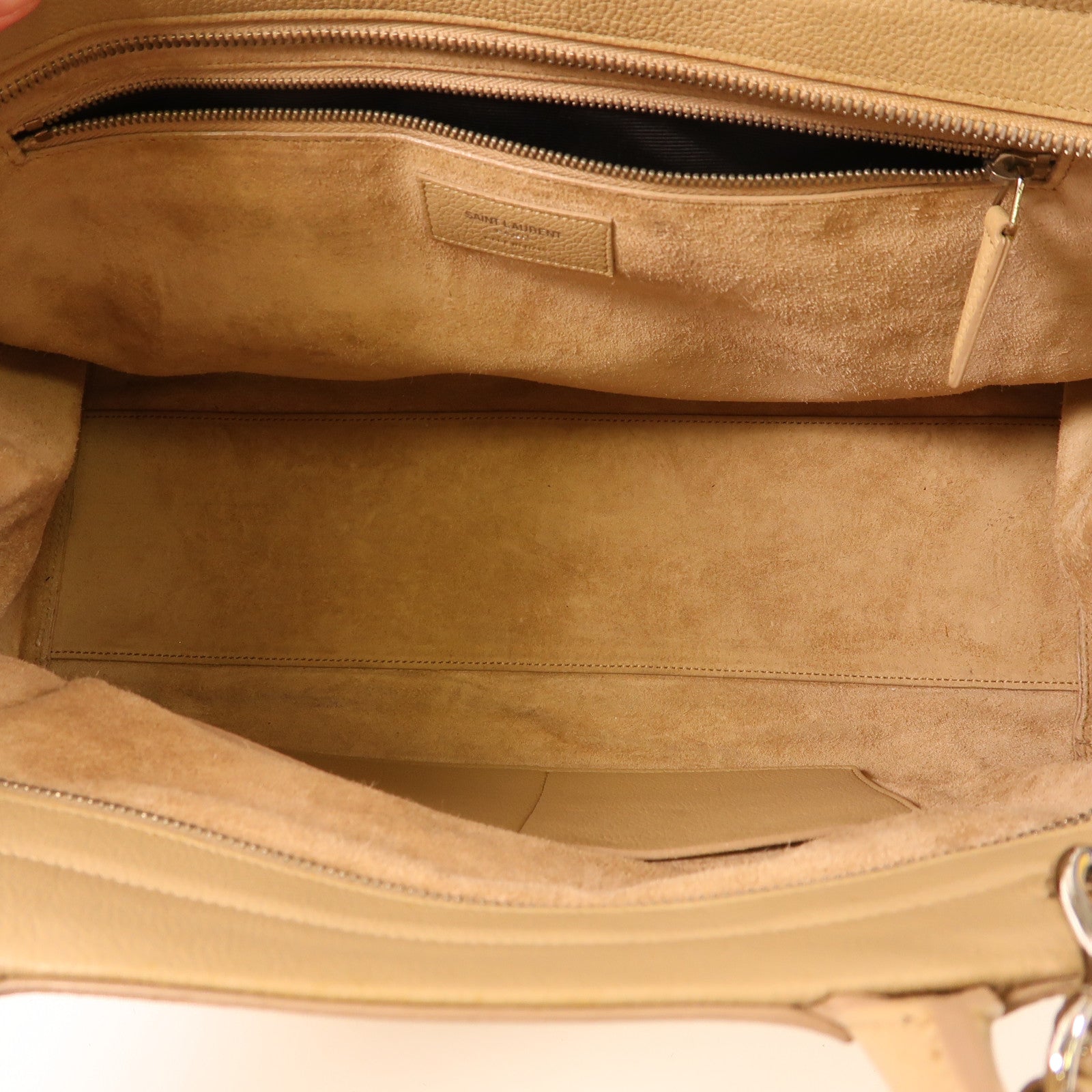 SAINT LAURENT 牛皮皮革2 Way Bag銀扣手挽肩背兩用袋