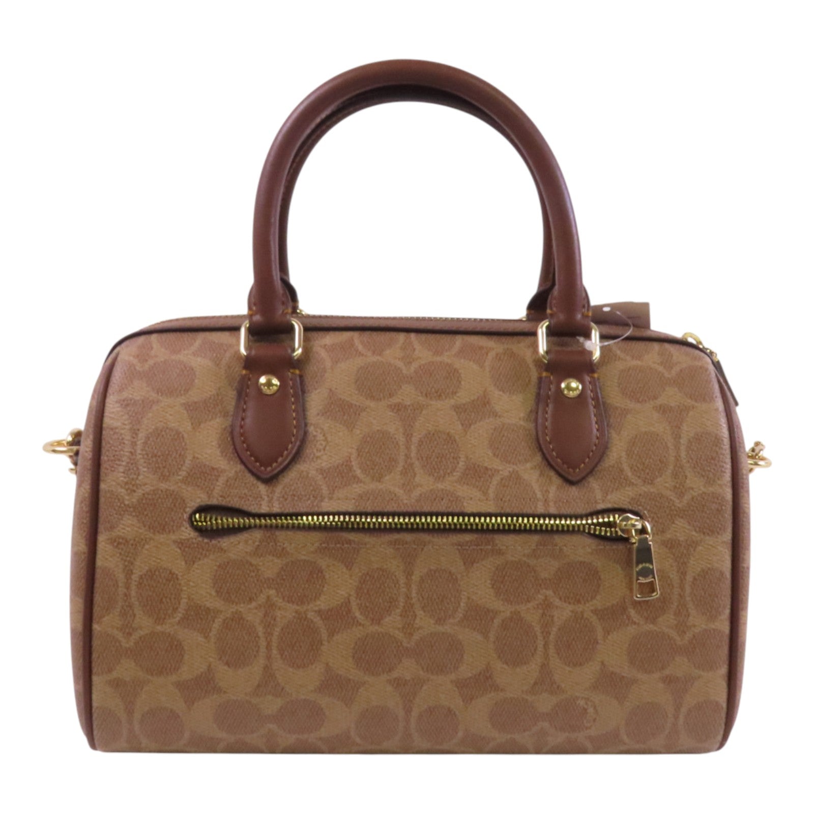 COACH 塗層帆布2Way Shoulder Bag金扣手挽肩背兩用袋