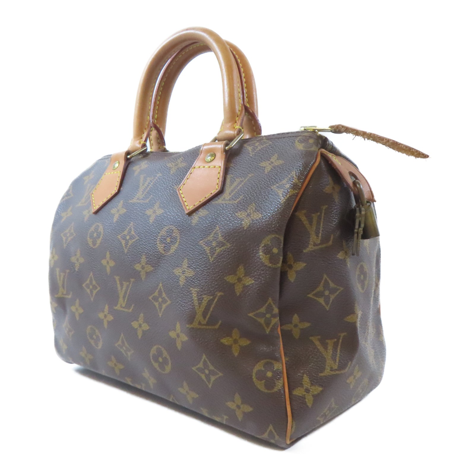 LOUIS VUITTON Monogram Speedy 25金扣手挽袋啡色