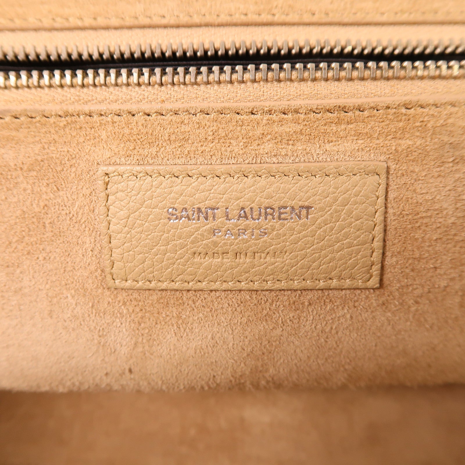 SAINT LAURENT 【激減優惠】牛皮皮革2 Way Bag銀扣手挽肩背兩用袋