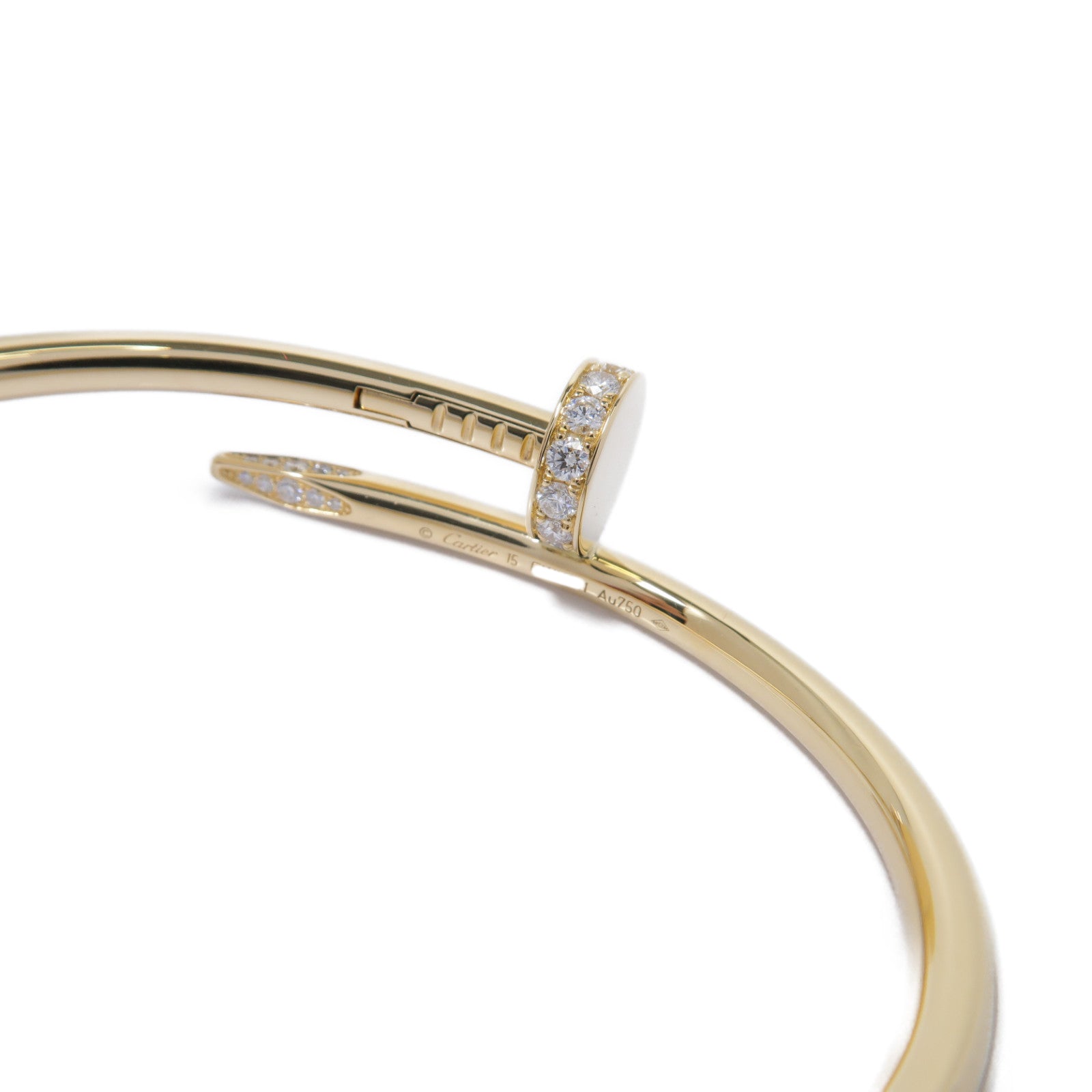 CARTIER 【激減優惠】18K黃金Juste Un Clou Bangle手鐲金色Cartier#15