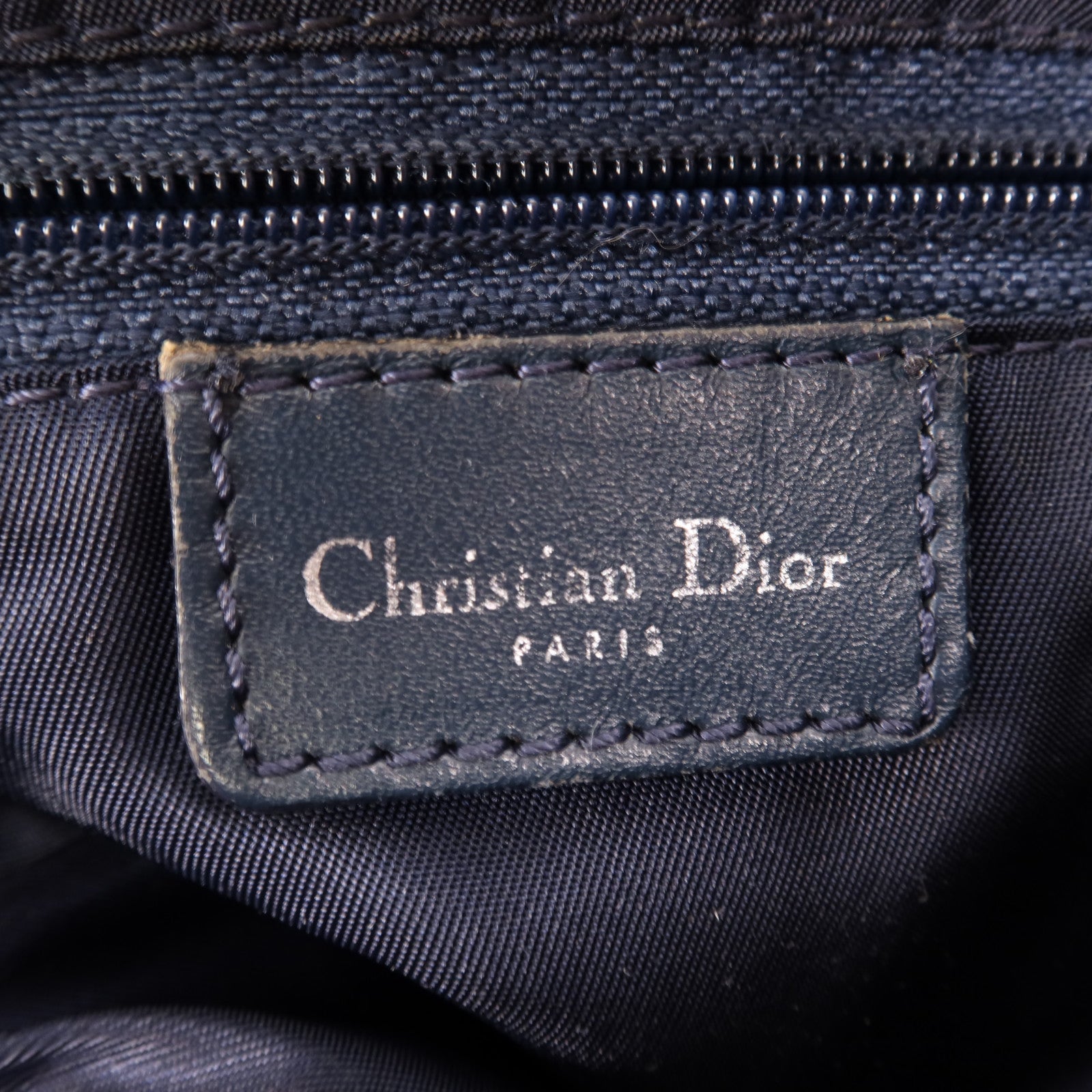 Dior 帆布Vintage Shoulder Bag銀扣肩背袋