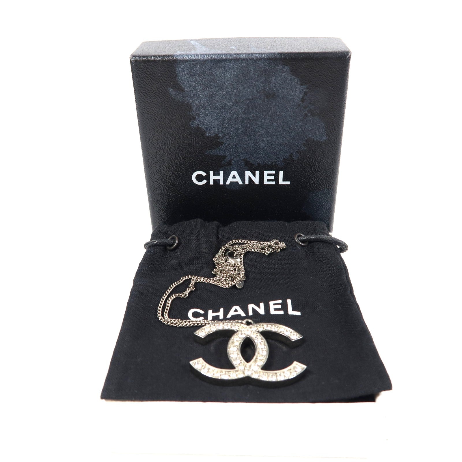 CHANEL 金屬Necklace項鍊銀色