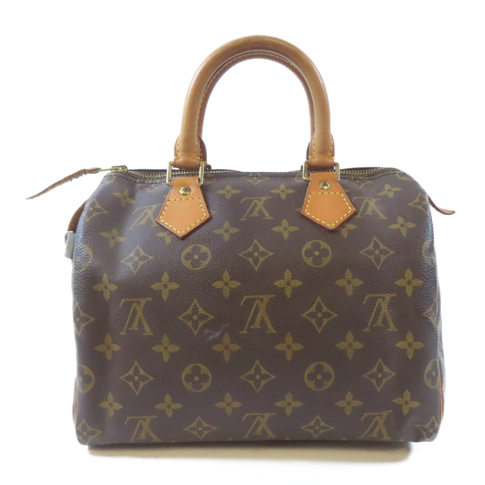LOUIS VUITTON Monogram Speedy 25金扣手挽袋啡色