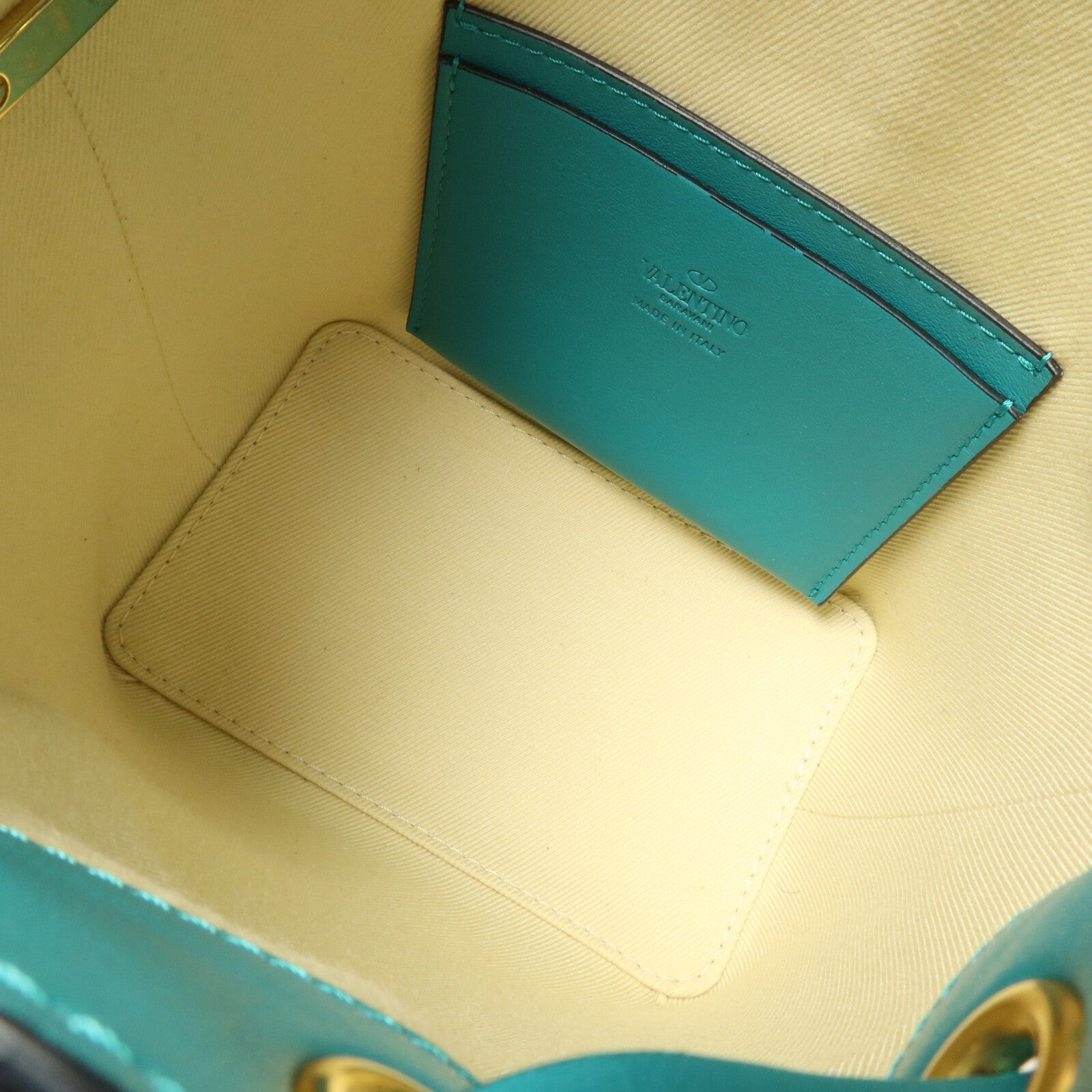 Valentino 牛皮皮革Garavani VLogo Walk Bucket Bag手挽肩背兩用袋