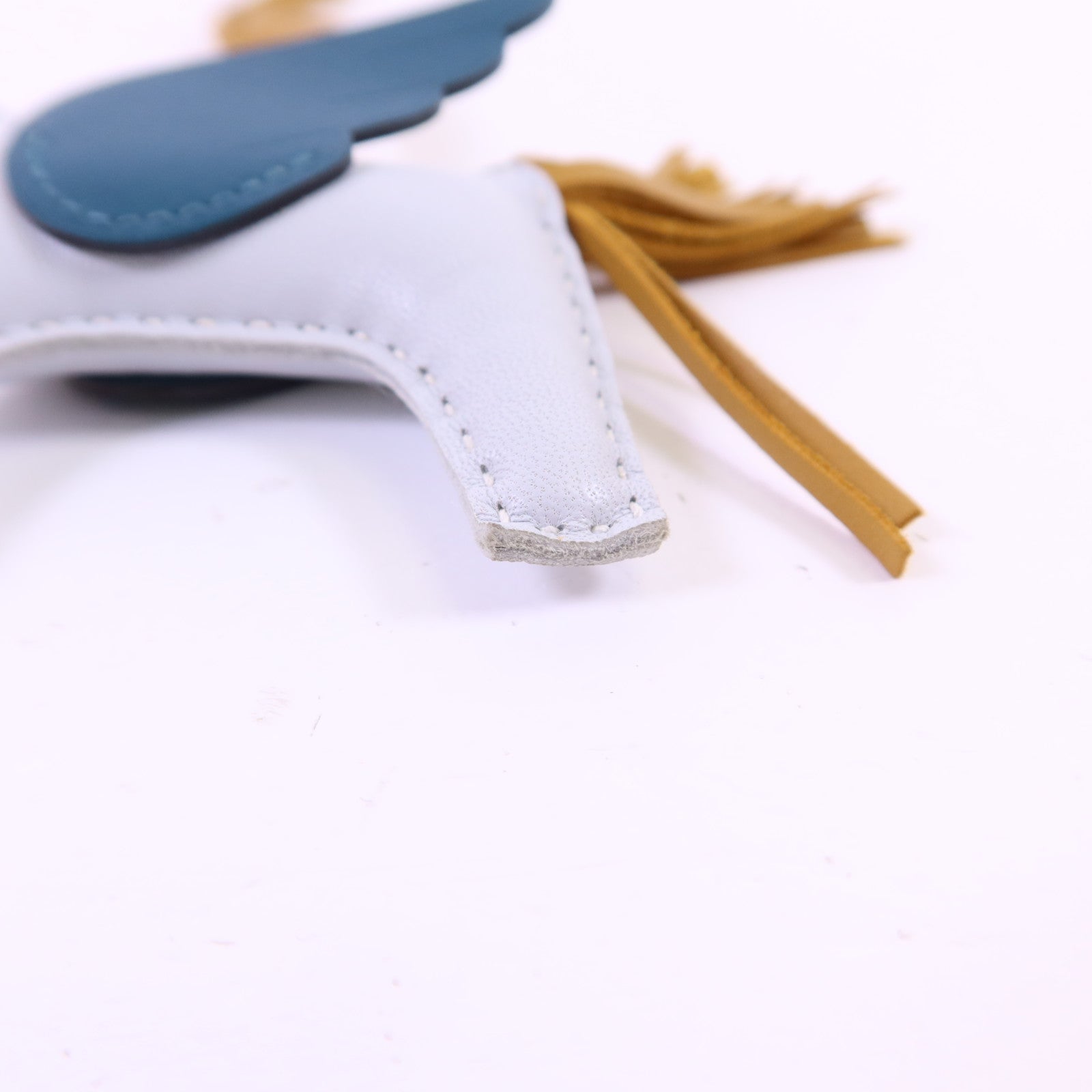 HERMES 【激減優惠】Milo/Swift皮革Rodeo Pegase PM掛飾Brume/Sesame/Vert Bosphore