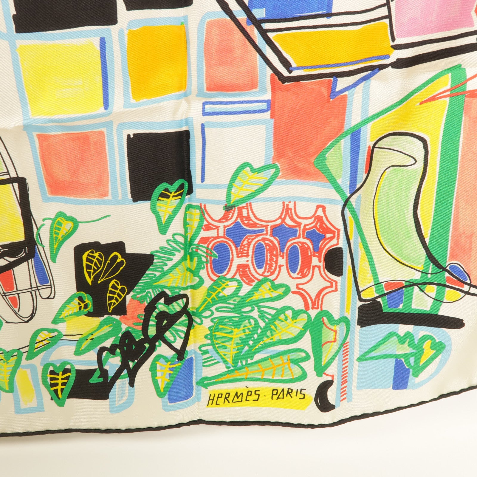 HERMES Scarf Silk Multicolor