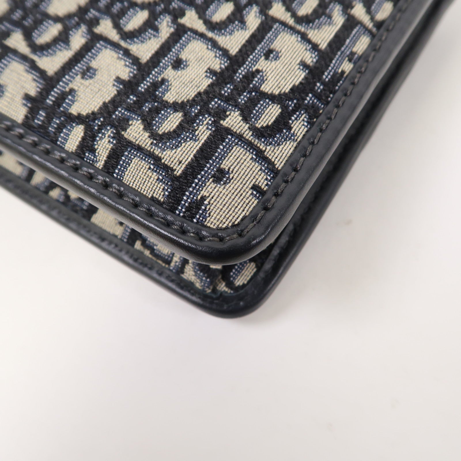 Dior 帆布/牛皮皮革30 Montaigne金扣肩背袋藍色