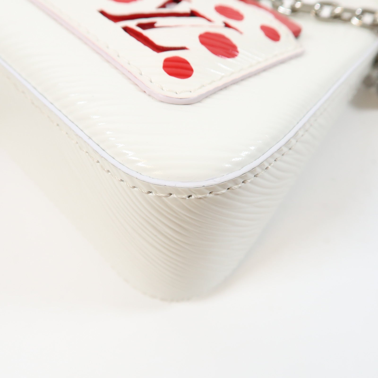 LOUIS VUITTON Epi皮革LV X YK Marellini銀扣手挽肩背兩用袋白色/紅色