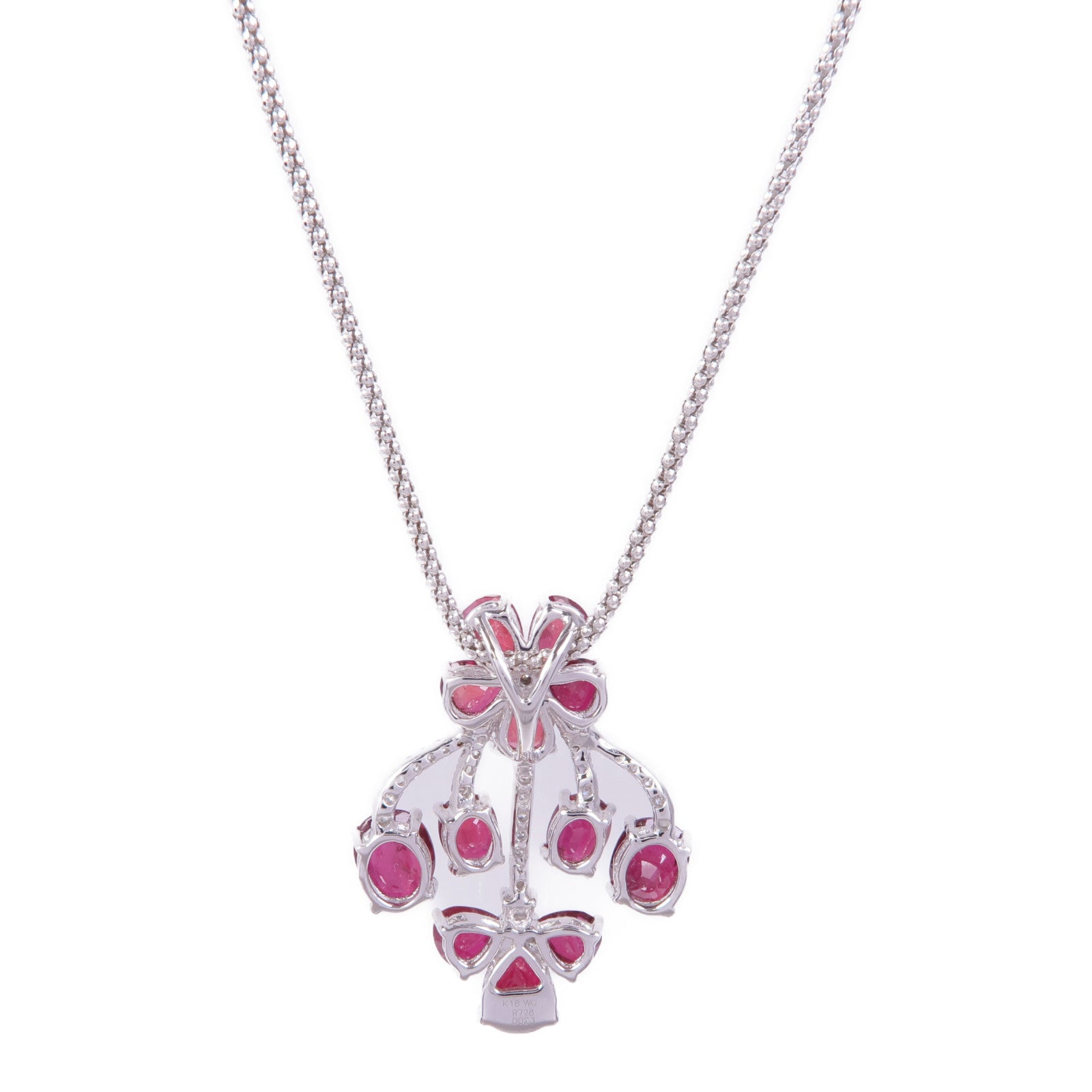JEWELRY 【激減優惠】18K白金Ruby Diamond Necklace紅寶石/鑽石項鍊
