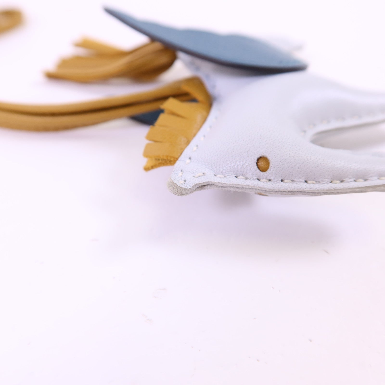 HERMES 【激減優惠】Milo/Swift皮革Rodeo Pegase PM掛飾Brume/Sesame/Vert Bosphore