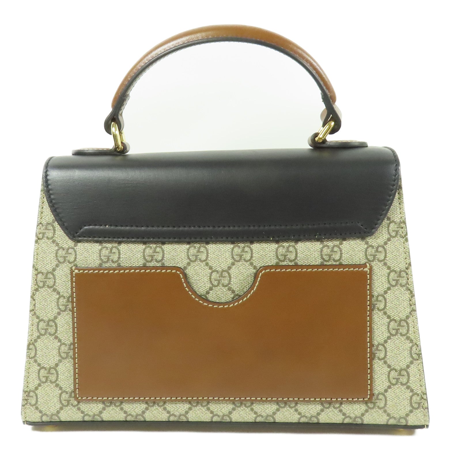 GUCCI 塗層帆布Padlock GG Small金扣手挽肩背兩用袋