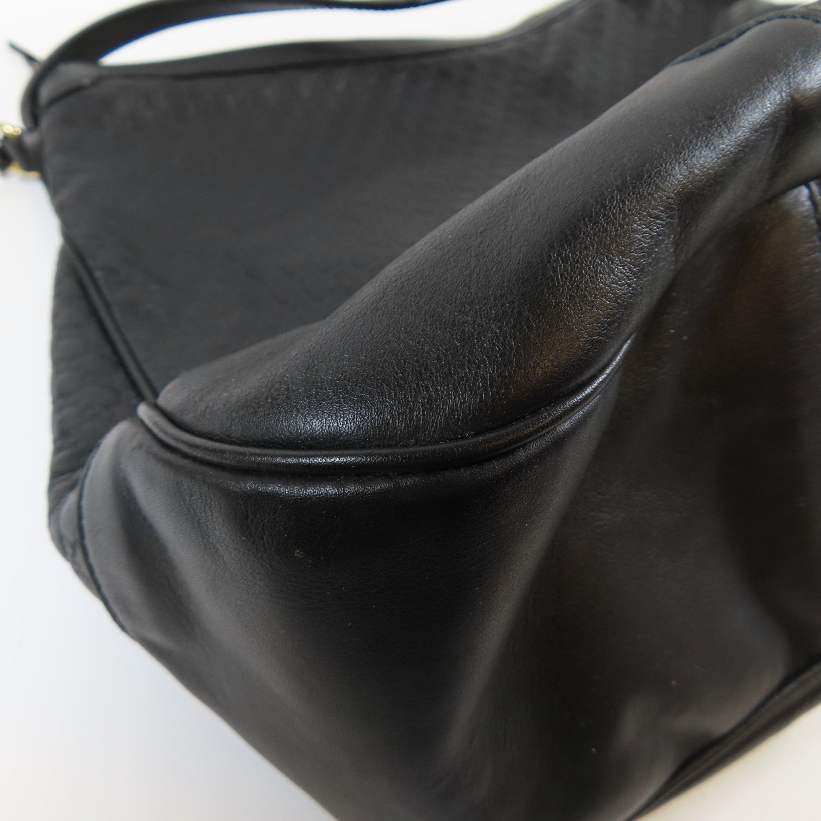 GUCCI 【激減優惠】牛皮皮革Large Bree Hobo金扣肩背袋黑色