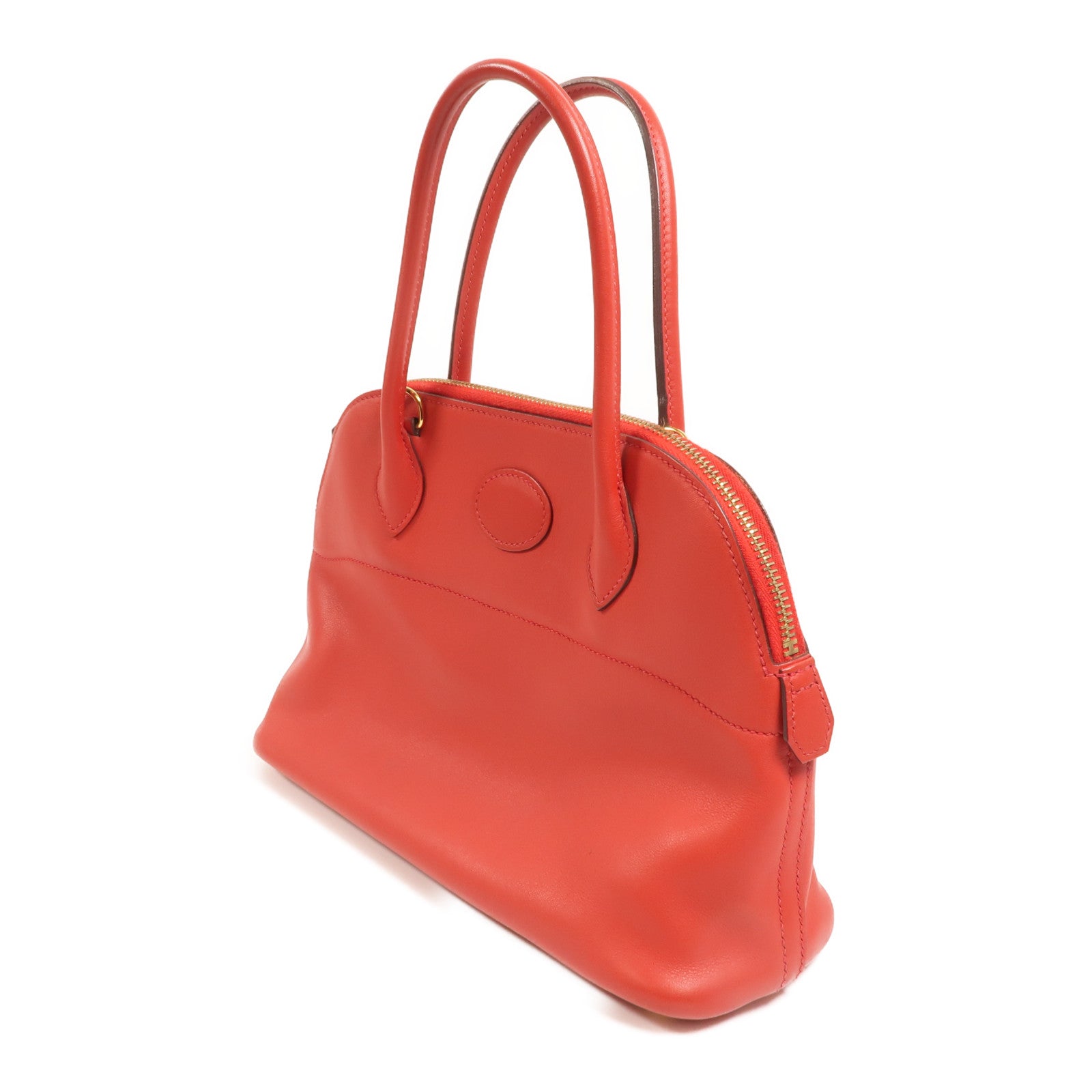 HERMES Swift皮革Bolide 27金扣手挽肩背兩用袋Rouge de Coeur