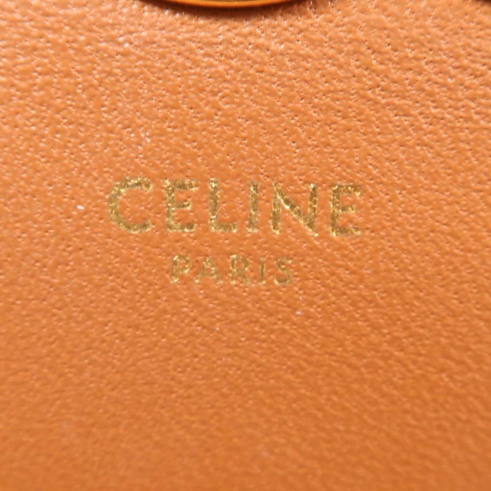 CELINE 塗層帆布/皮革Shoulder Bag金扣肩背袋