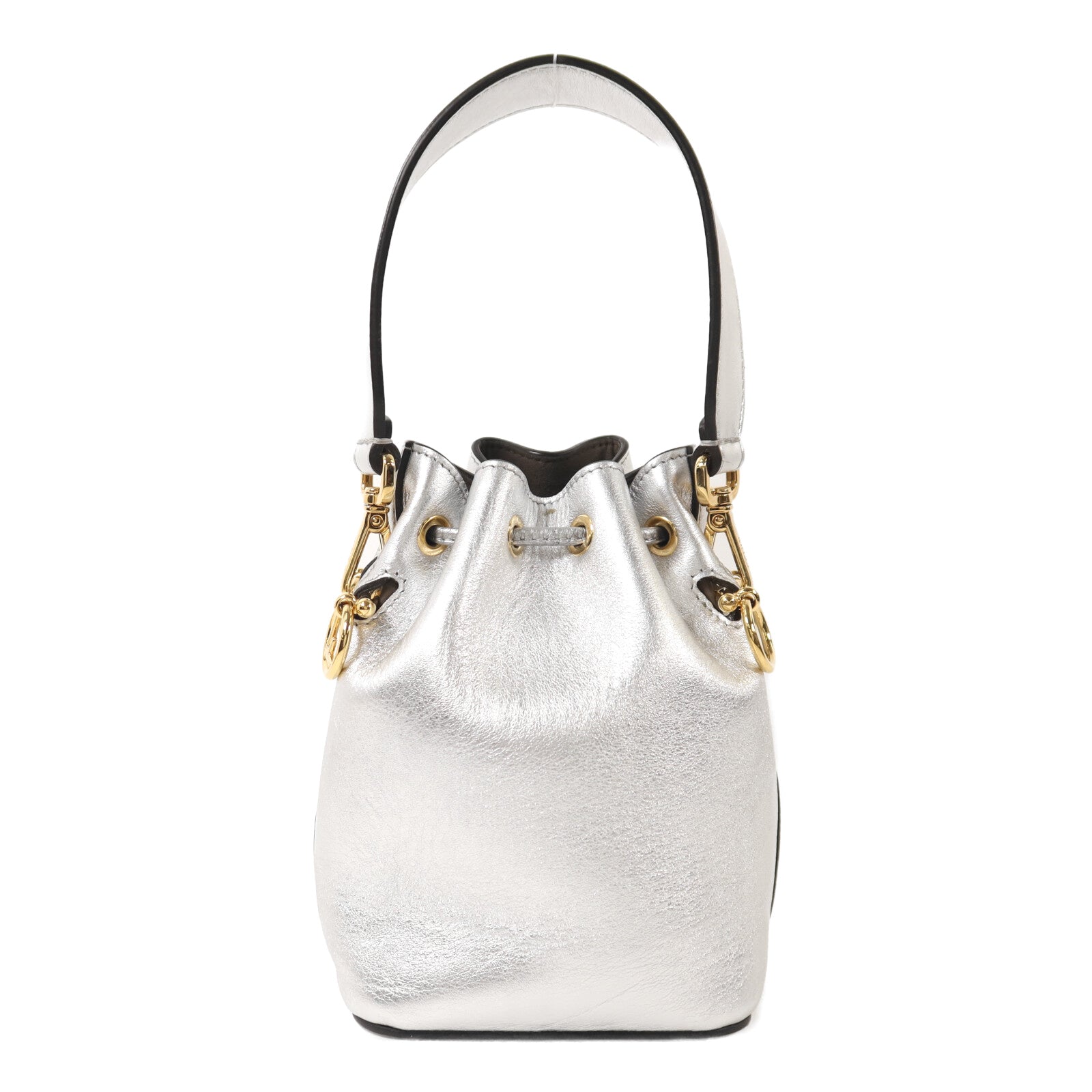 FENDI 牛皮皮革Mon Tresor Bucket Bag金扣手挽肩背兩用袋