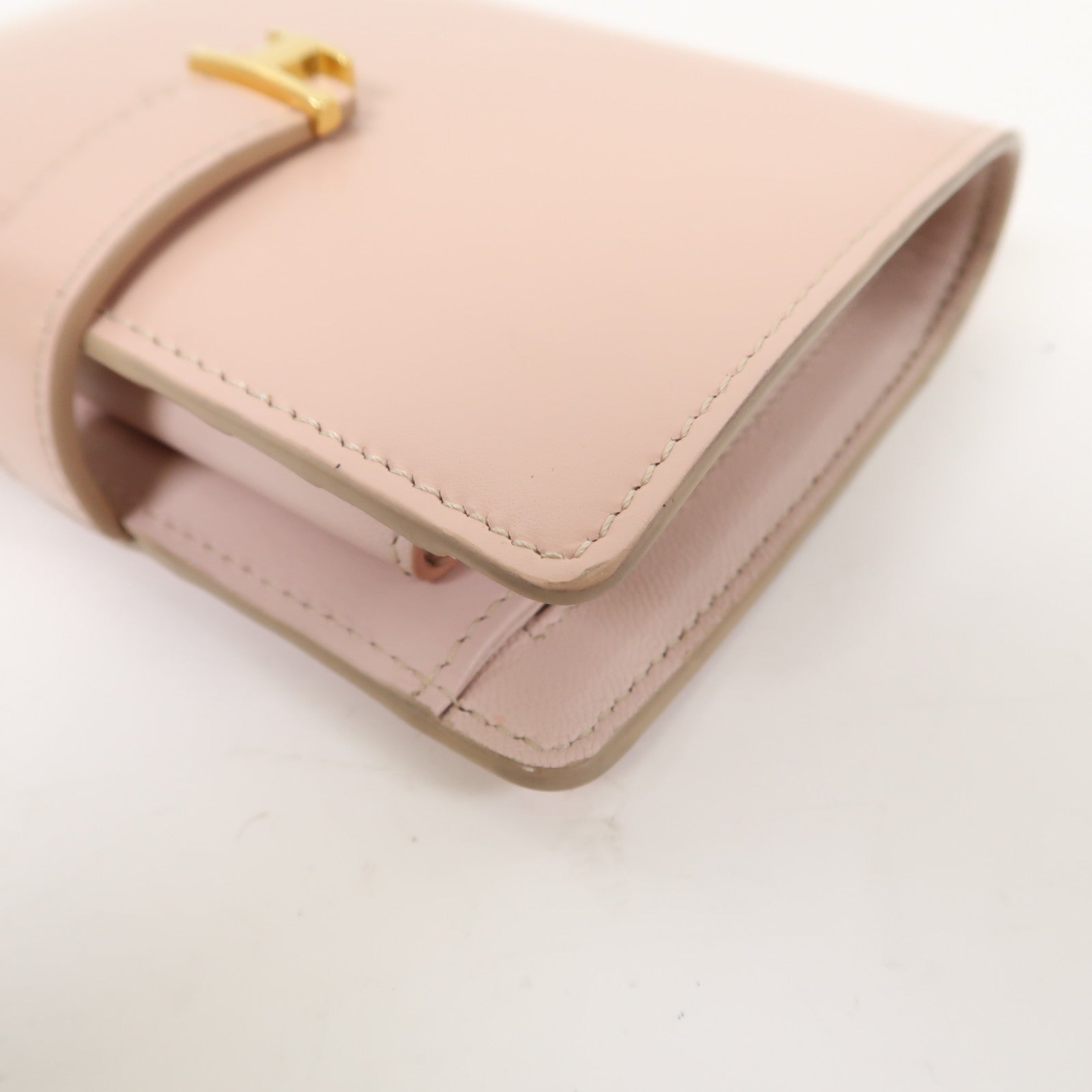 TOD'S 【激減優惠】牛皮皮革Wallet金扣錢包粉紅色