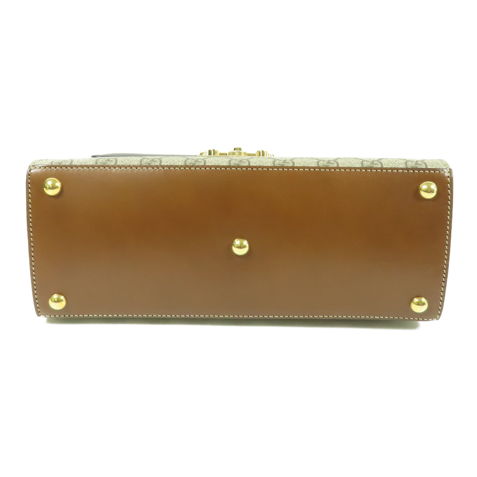 GUCCI 塗層帆布Padlock GG Small金扣手挽肩背兩用袋