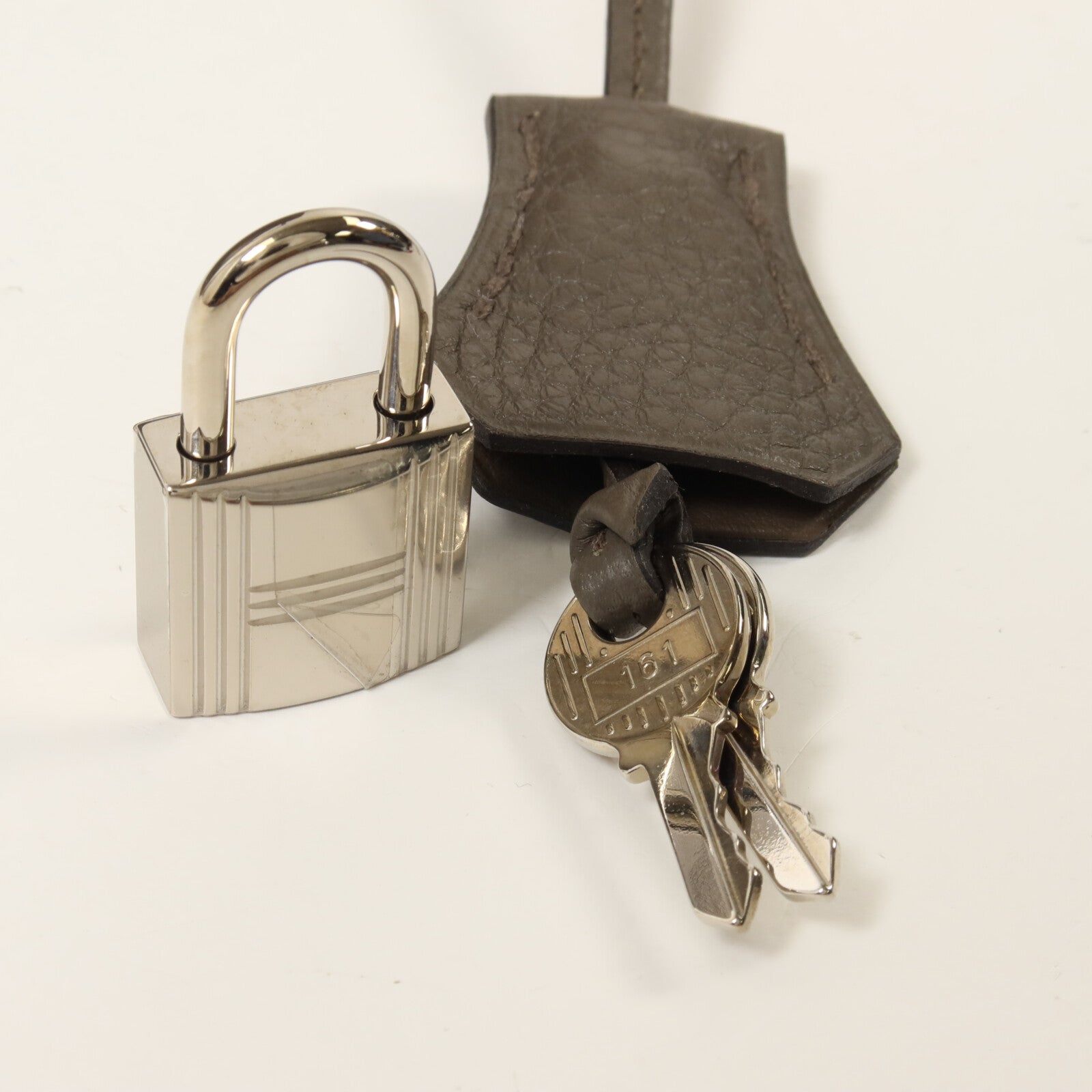 HERMES Clemence皮革Bolide 31手挽袋Etain