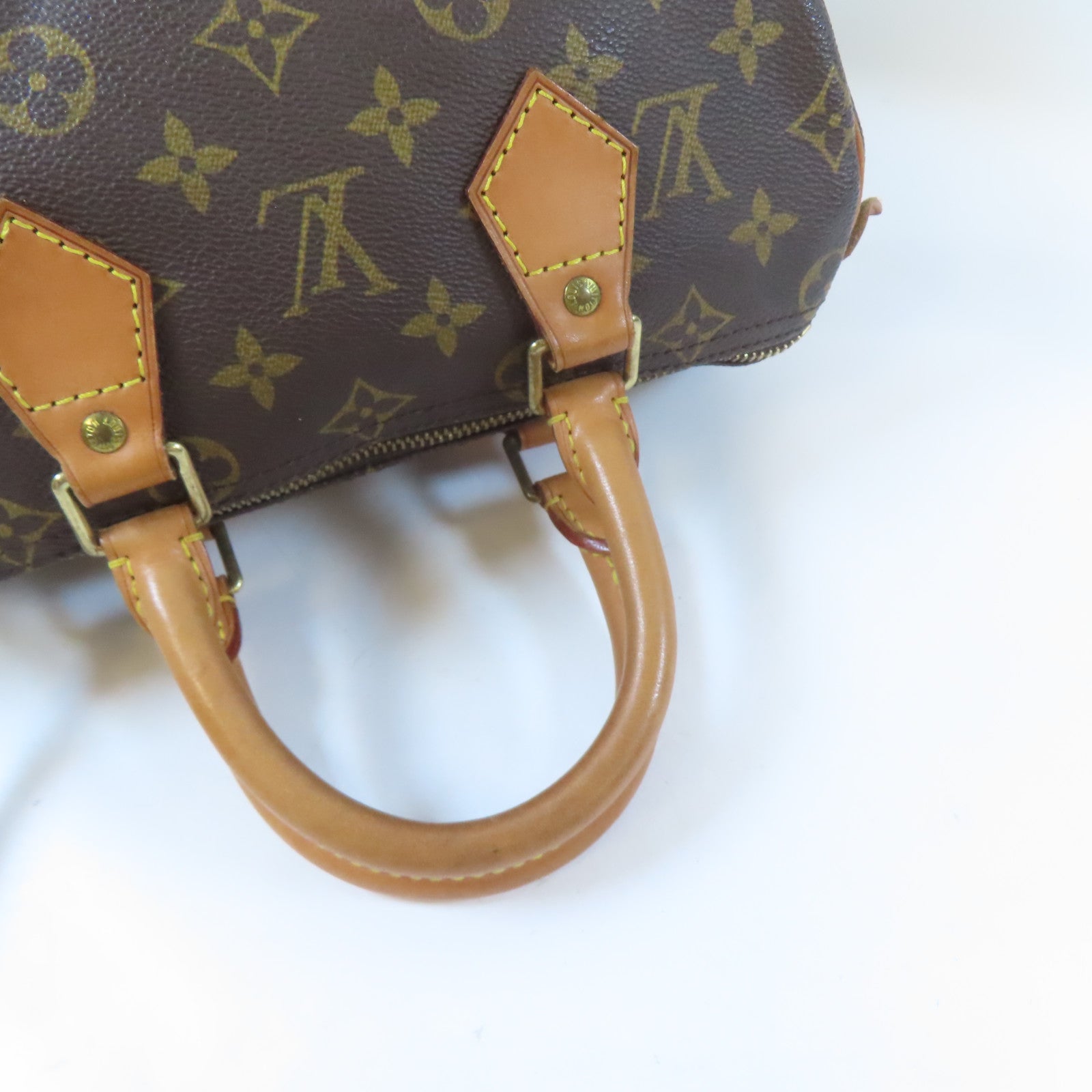 LOUIS VUITTON Monogram Speedy 25金扣手挽袋啡色